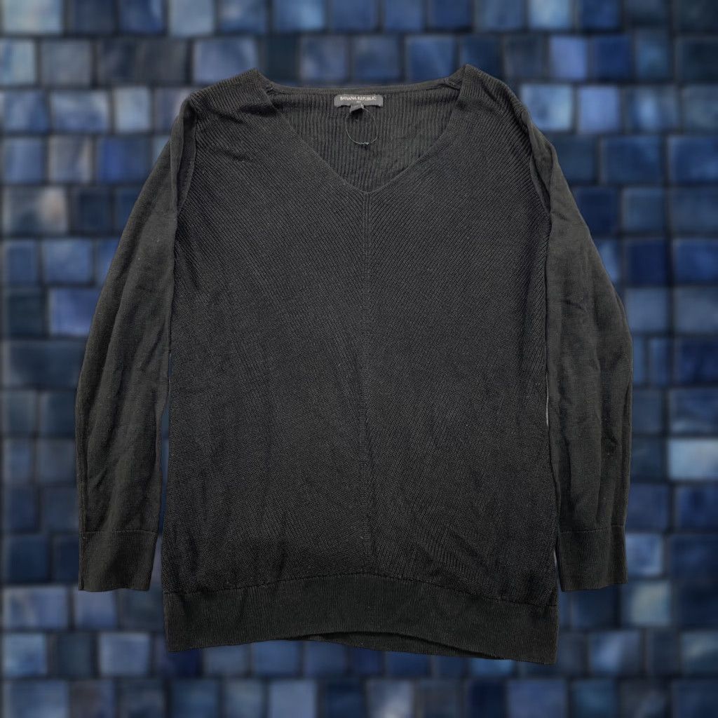 Banana Republic Banana Republic Black Knit Sweater Women’s Small Lightweight Pullover Long Sleeve, Size S, Regular, Knit, Womens, black Size S / US 4 / IT 40 - 1 Thumbnail