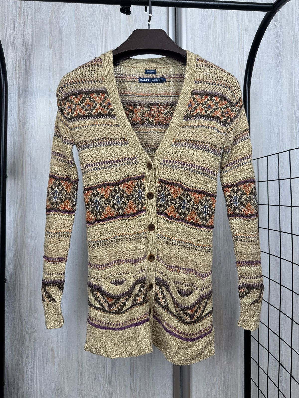 Ralph Lauren Ralph Lauren Blue Label Cardigan Sweater Fair Isle Linen XS Size XS / US 0-2 / IT 36-38 - 2 Thumbnail