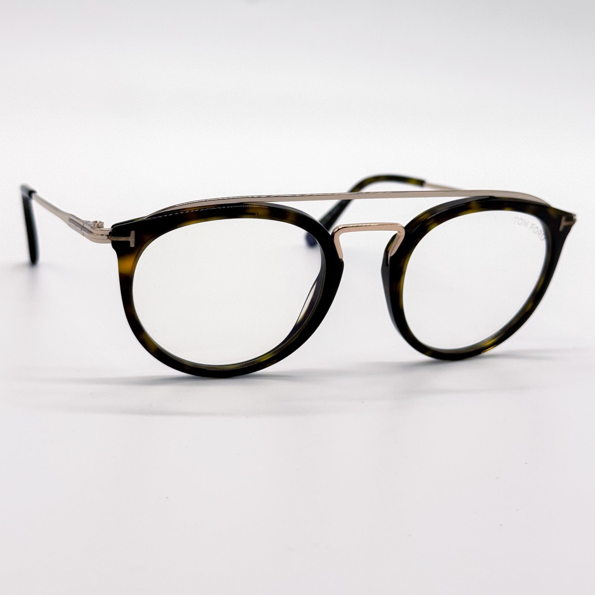 Tom Ford NEW TOM FORD EYEGLASSES TF5516 052 ROUND HAVANA WOMEN FT5516 Size ONE SIZE - 4 Thumbnail