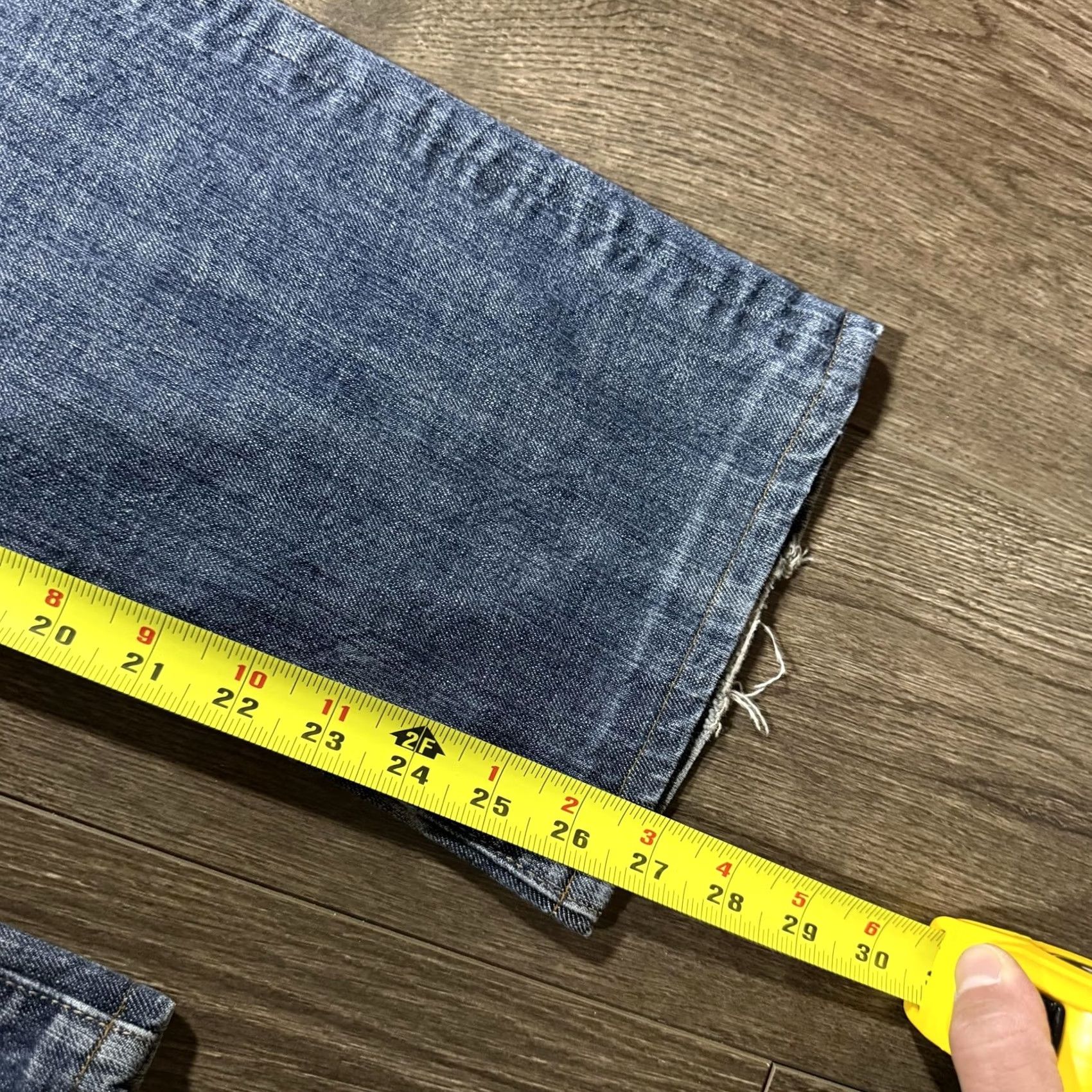 Vintage See Thru Soul Jeans Bootcut Womens 27 Medium Wash Blue Denim Distressed Pockets Embroidered Logo 5-Pocket Size 27" / US 4 / IT 40 - 7 Thumbnail
