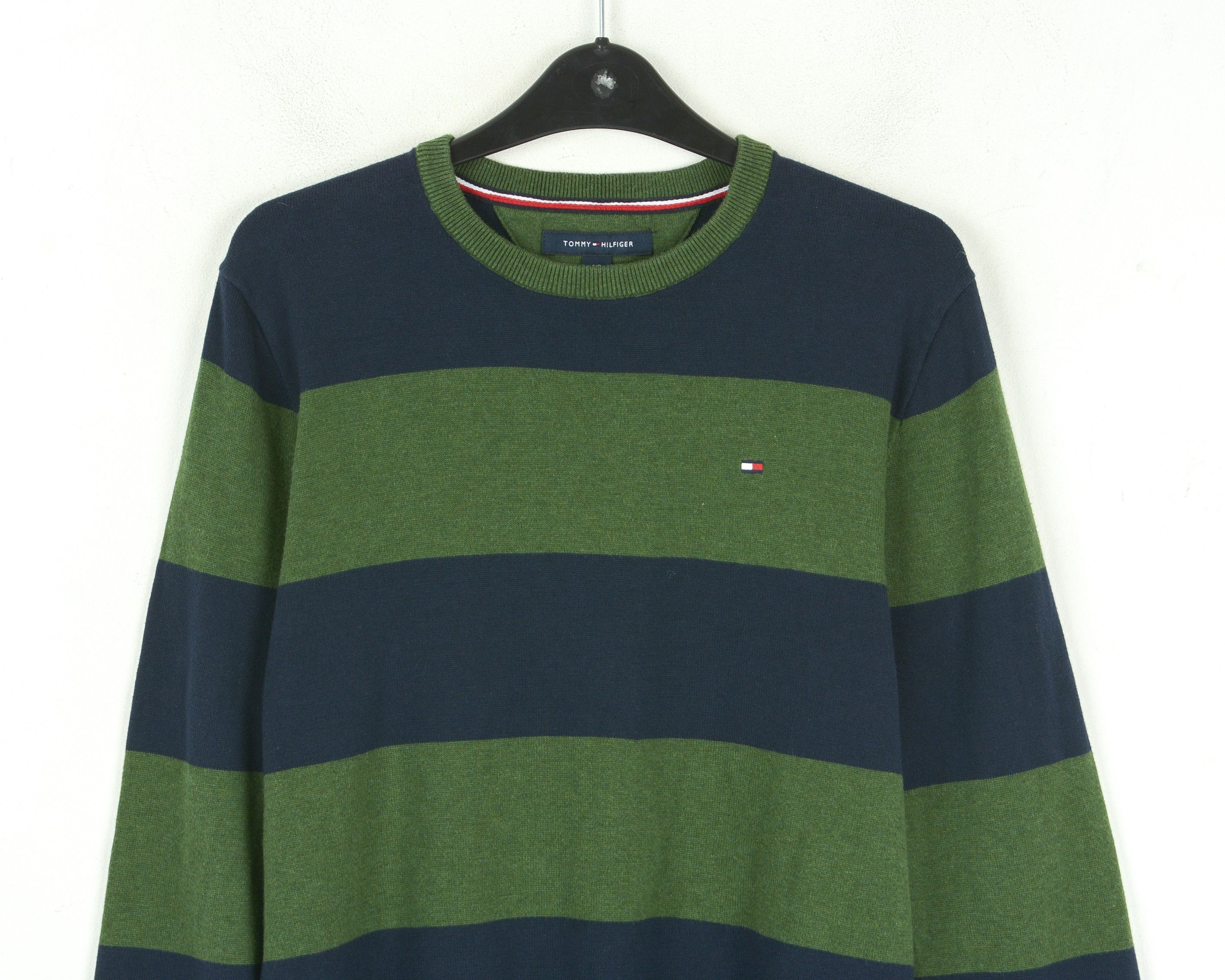 Tommy Hilfiger Men's Crew Neck Sweater S Jumper Pullover Sweatshirt Striped Size US S / EU 44-46 / 1 - 2 Thumbnail