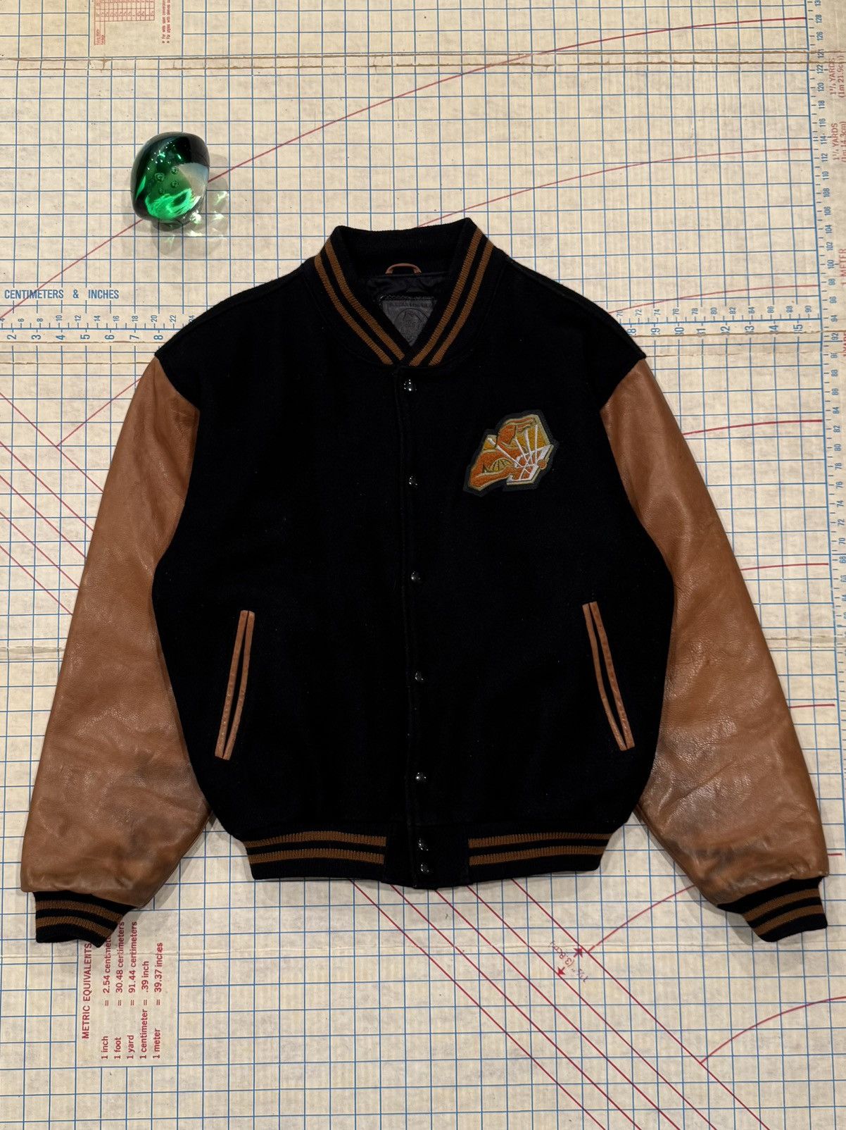 Vintage Microsoft Envision Summit Wool & Leather Bomber Med