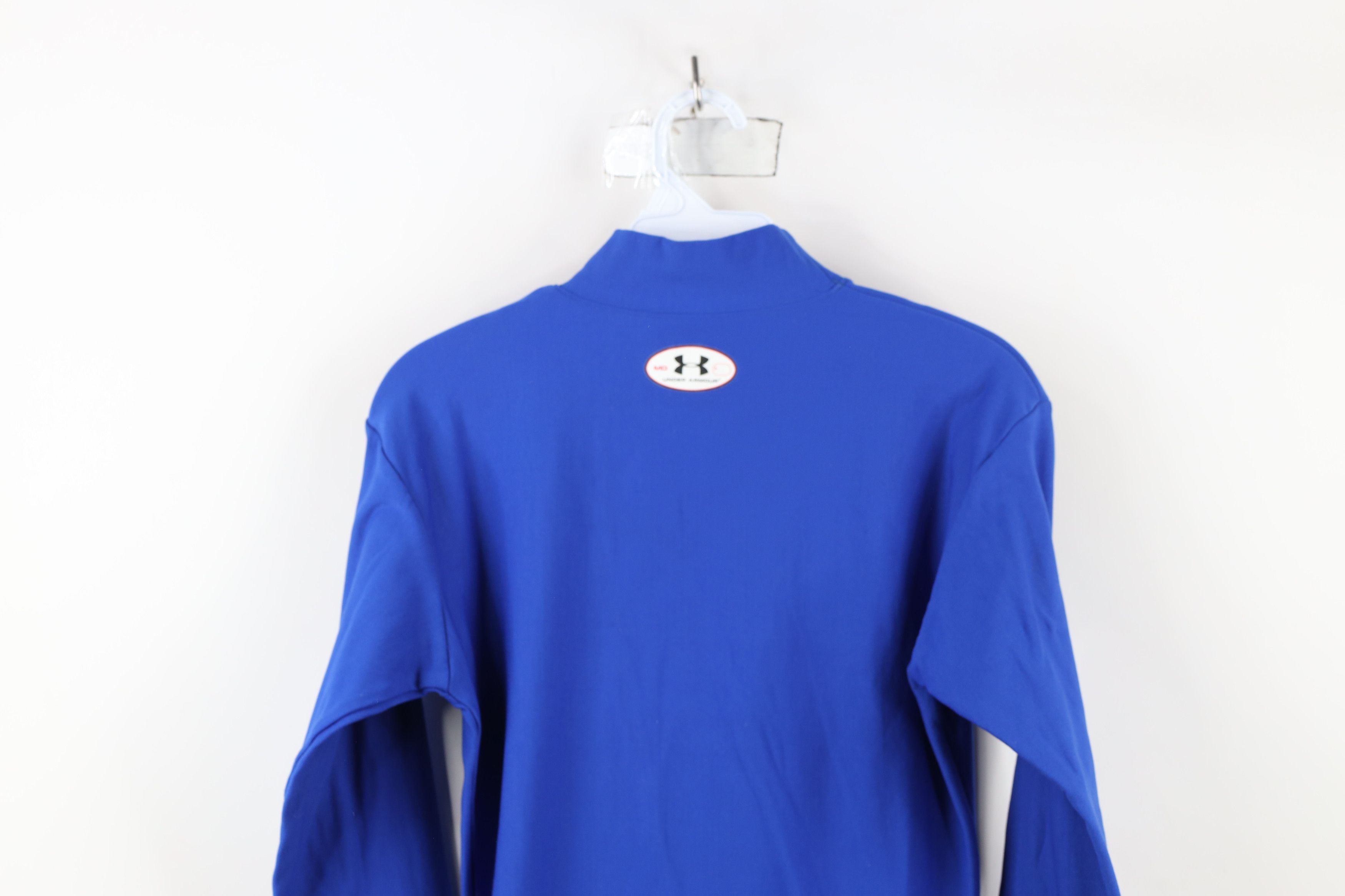 Under Armour × Vintage Under Armour Mock Neck Compression Long Sleeve T-Shirt Blue Size US M / EU 48-50 / 2 - 13 Thumbnail