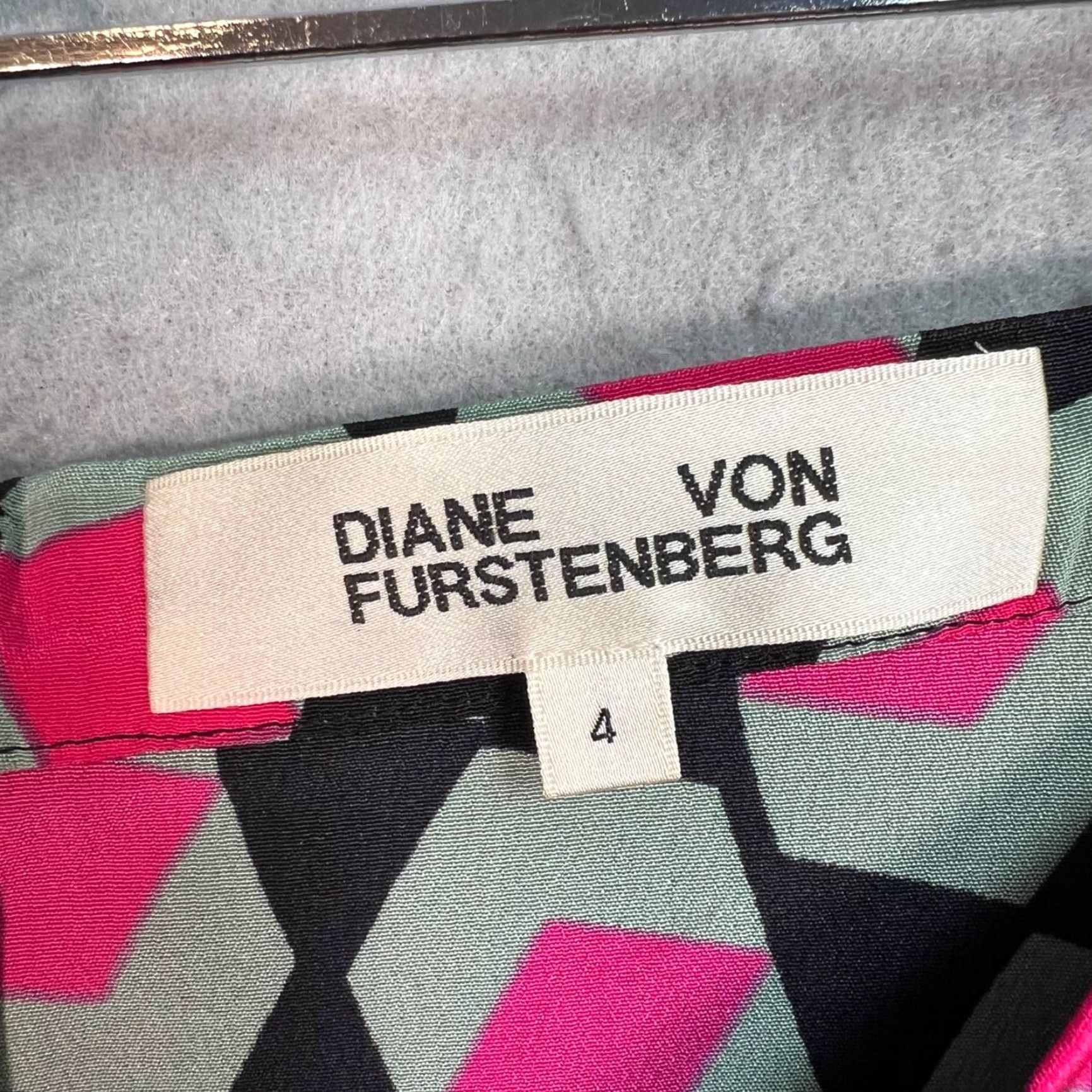 Diane von Furstenberg DIANE VON FURSTENBERG Geometric Print Silk Midi Skirt Size 4 Multicolor Womens Size 27" / US 4 / IT 40 - 3 Thumbnail