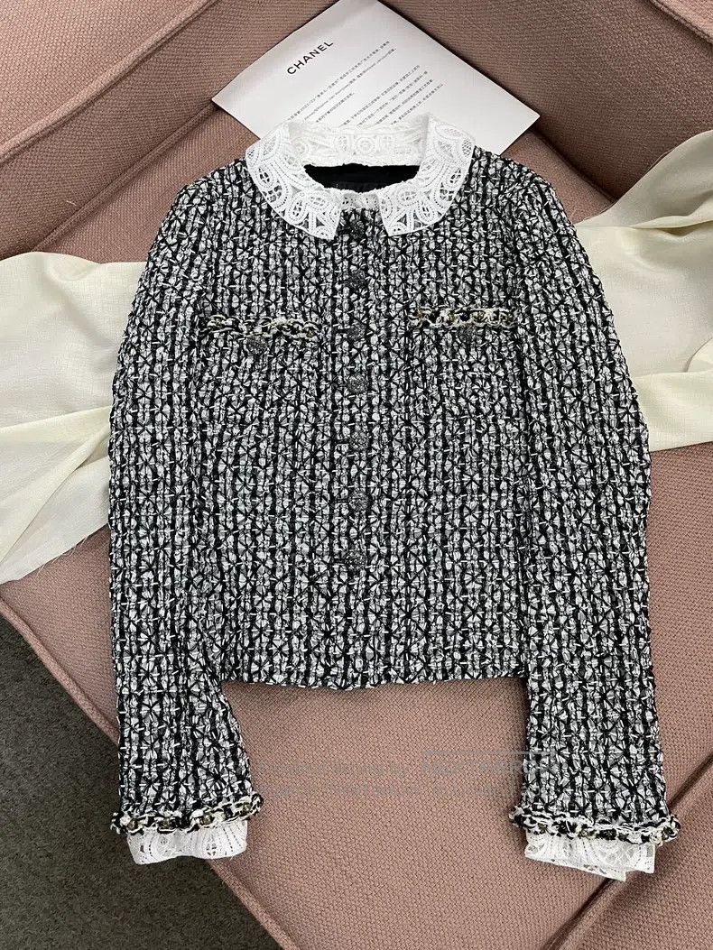 Chanel Chanel Heavy industry beaded two-pocket lace stitching jac Size XS / US 0-2 / IT 36-38 - 2 Thumbnail