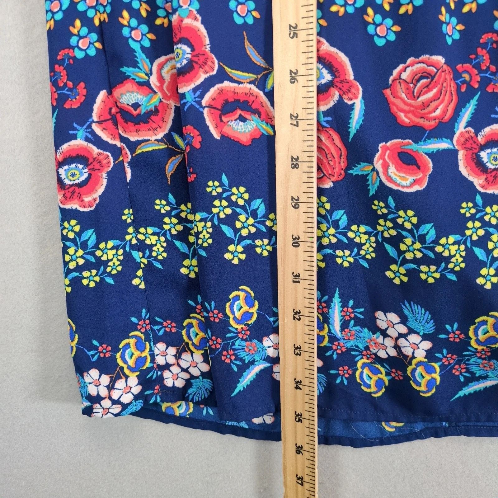 Other Luxology Blue Floral Sleeveless Shift Dress Sz 10 Flowy Size L / US 10 / IT 46 - 8 Thumbnail