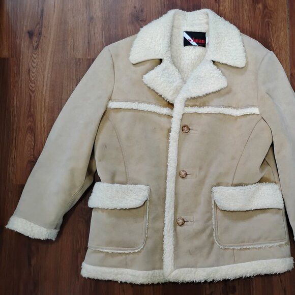 Other Vintage Wiman Western Shearling Suede Leather Coat Jacket Size US L / EU 52-54 / 3 - 2 Thumbnail
