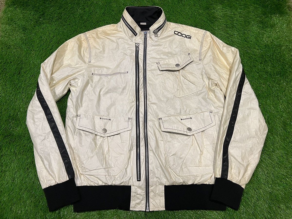 Coogi COOGI Australia C69 Shimmering Tan Off White Full Zip Bomber Size US L / EU 52-54 / 3 - 1 Thumbnail