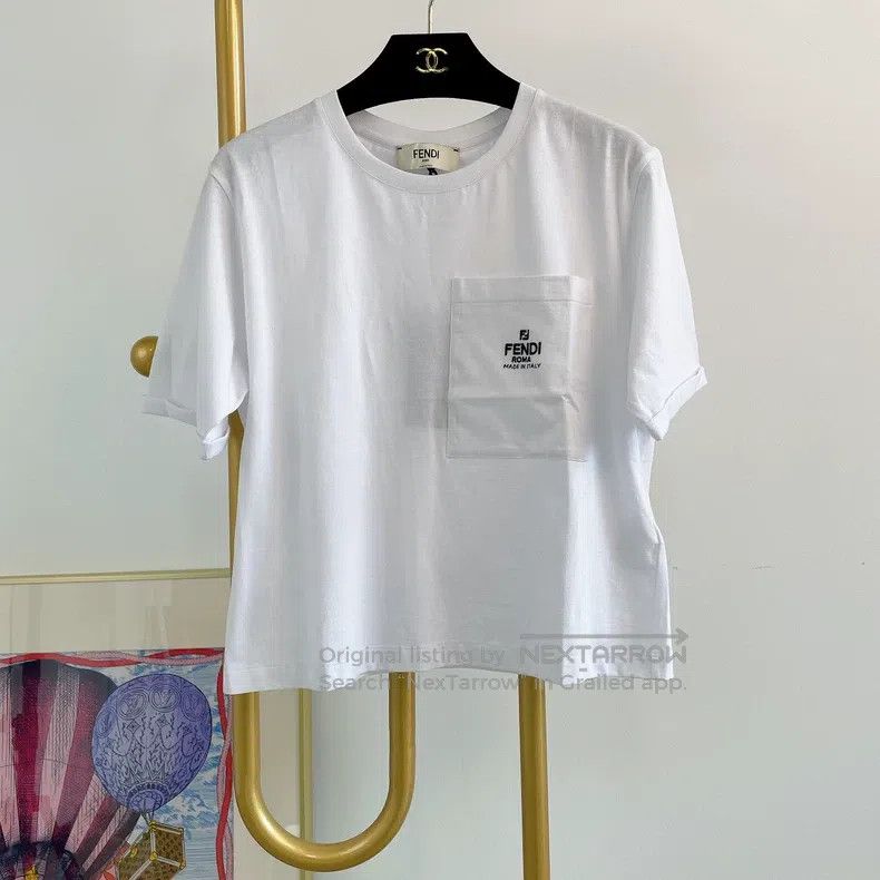 Fendi Fendi Letter Print Crewneck Straight Short Sleeve Size M / US 6-8 / IT 42-44 - 2 Thumbnail