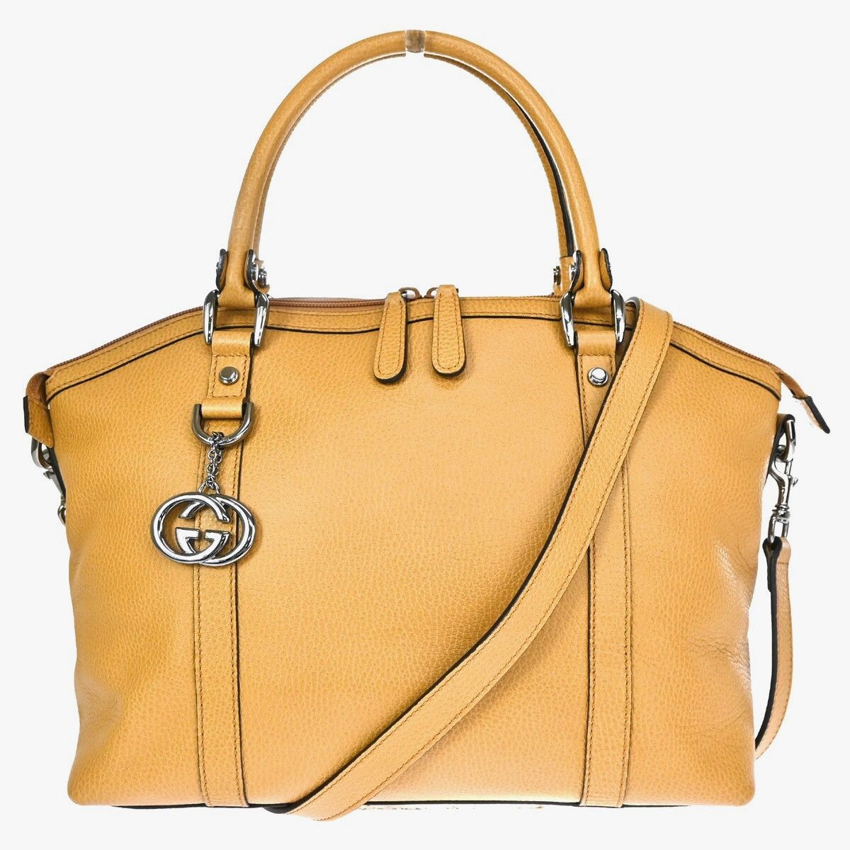 Gucci Gucci Britt Convertible Dome Satchel Leather Size ONE SIZE - 1 Thumbnail