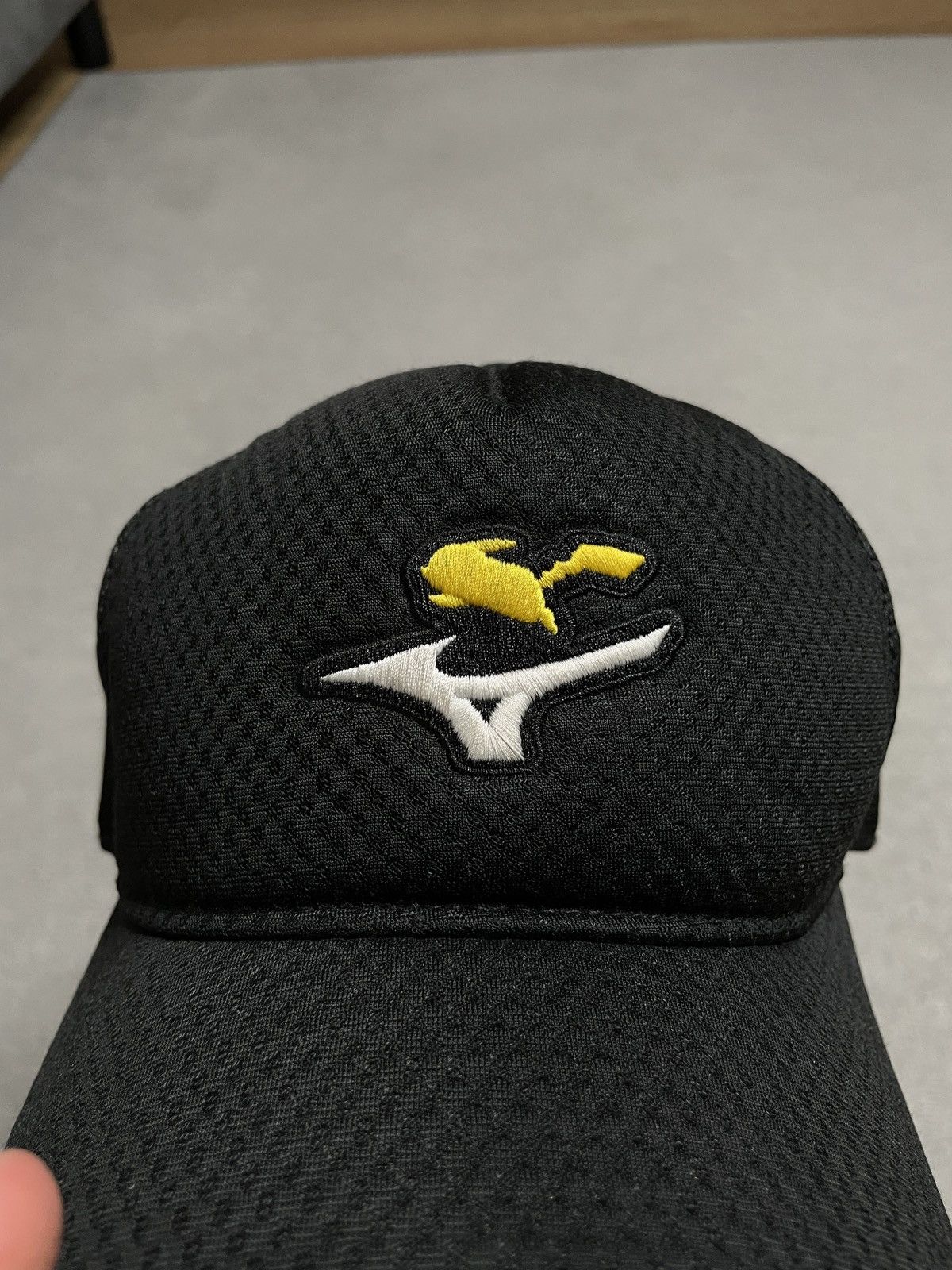 Pokemon Black Trucker Cap Hat Logo Mizuno Pokemon Japan Size ONE SIZE - 2 Thumbnail