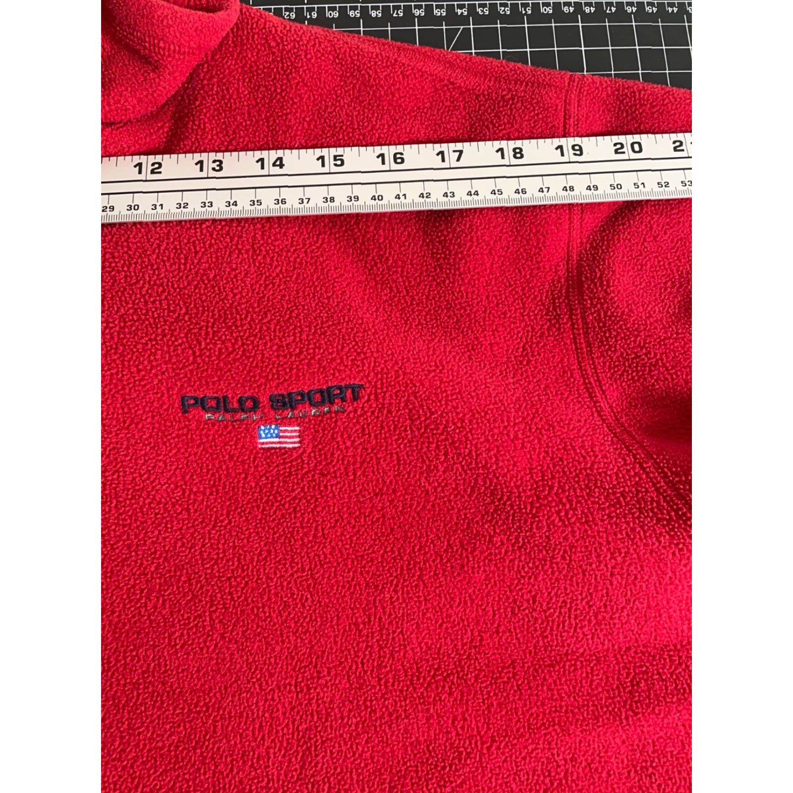 Vintage Vintage Polo Sport 1/4 Zip Fleece Pullover Adult XL Red Embroidered USA Made 90s Ralph Size US XL / EU 56 / 4 - 7 Thumbnail