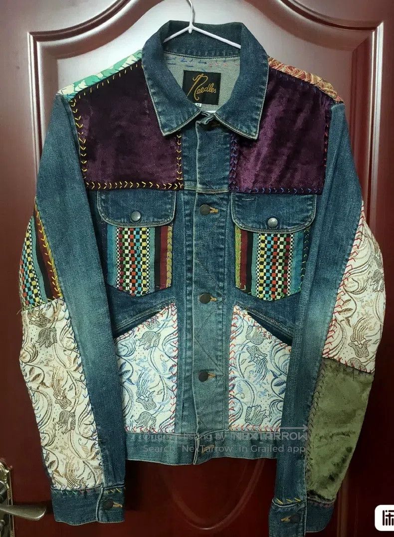 Needles Needles Floral patchwork denim jacket Size US M / EU 48-50 / 2 - 1 Thumbnail