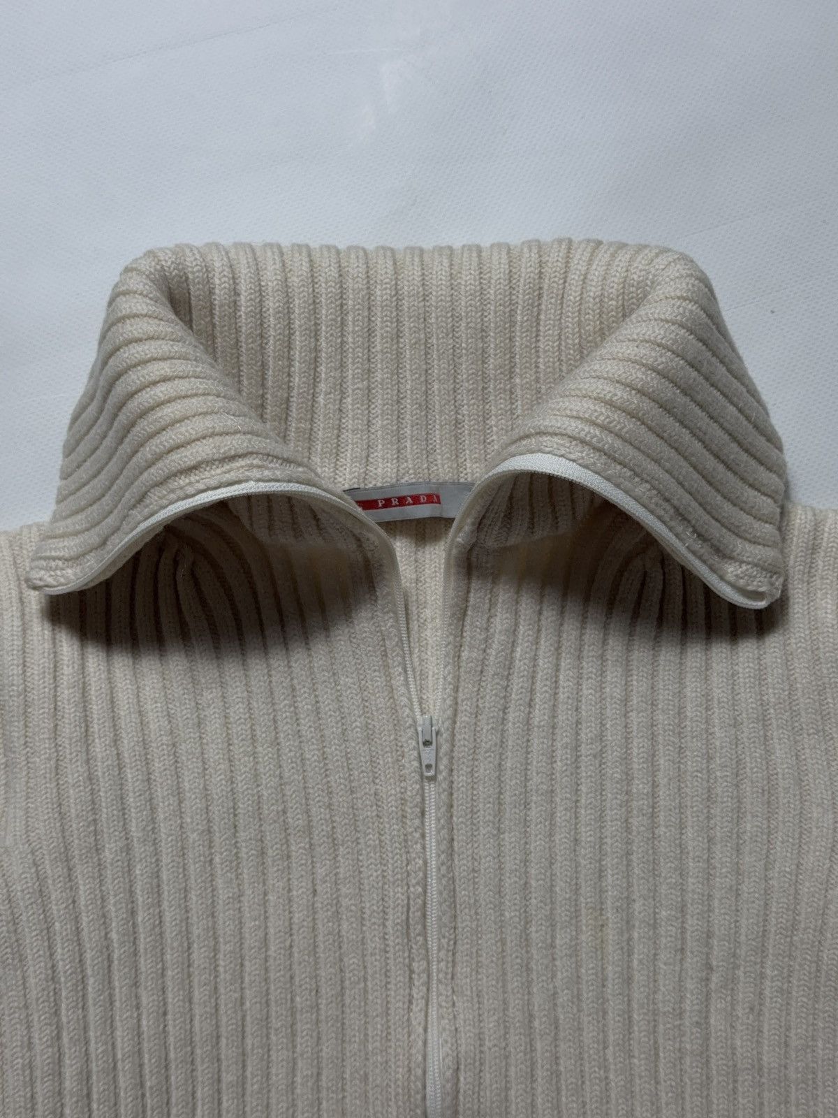 Prada Vintage Prada red tab ribbed wool zip sweater Size XS / US 0-2 / IT 36-38 - 5 Thumbnail