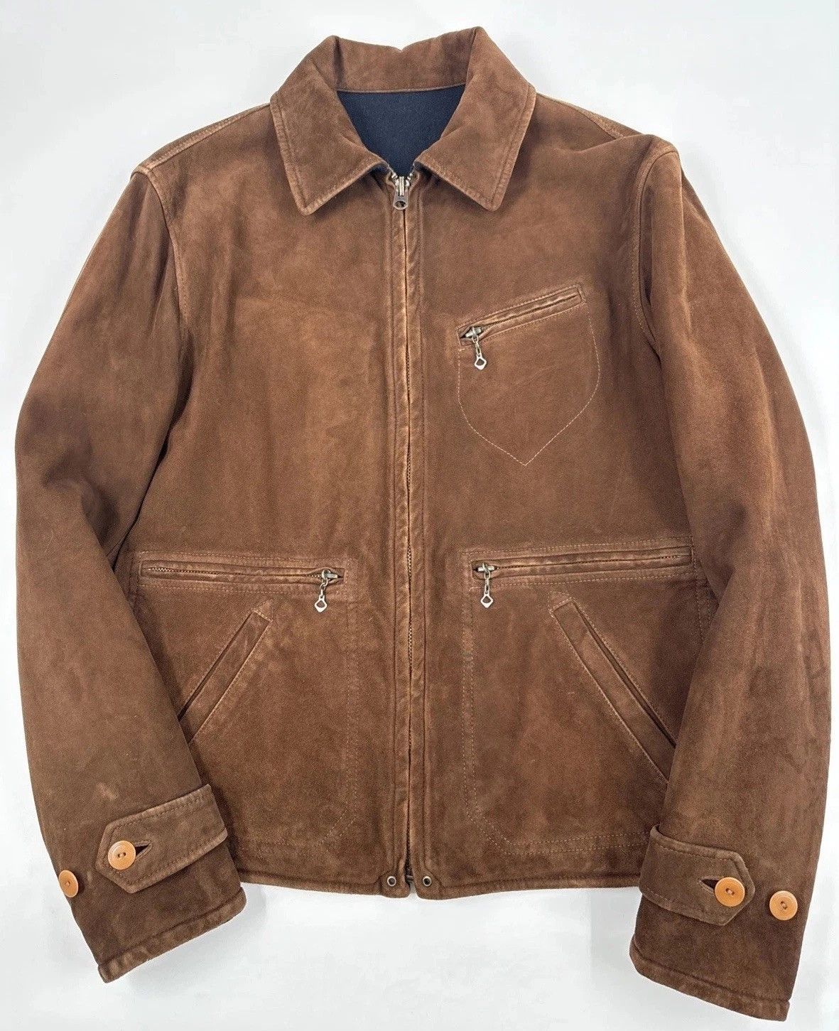 Polo Ralph Lauren Vtg Polo Ralph Lauren leather/wool REVERSIBLE jacket SMALL Size US S / EU 44-46 / 1 - 1 Thumbnail