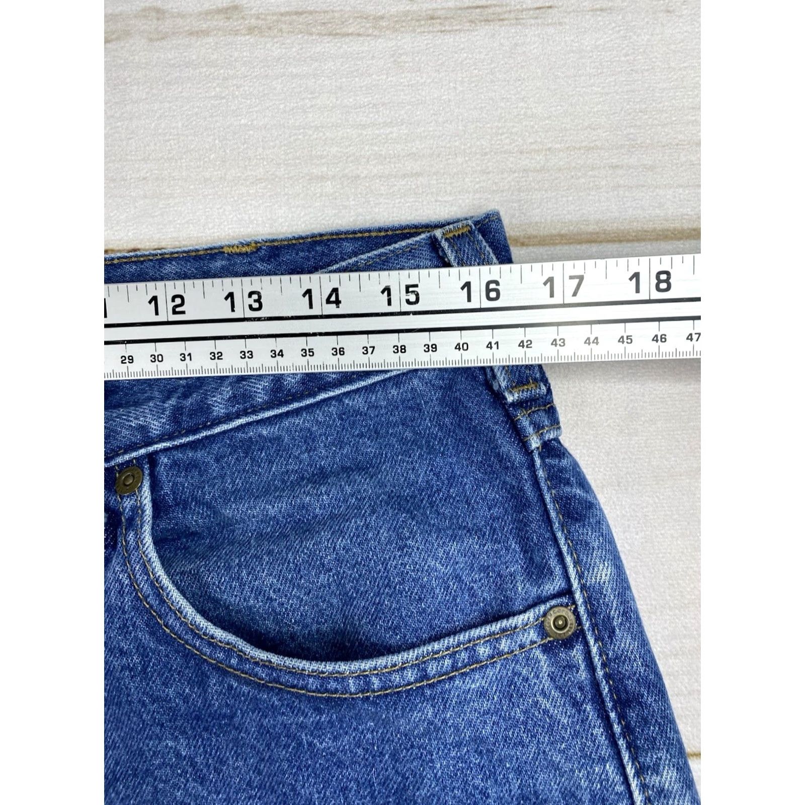 Carhartt Carhartt Jeans Men’s 34x32 Relaxed Denim Workwear B17 DST Tapered Leg Blue 5-Pocket Logo Vintage: No Size US 34 / EU 50 - 3 Thumbnail