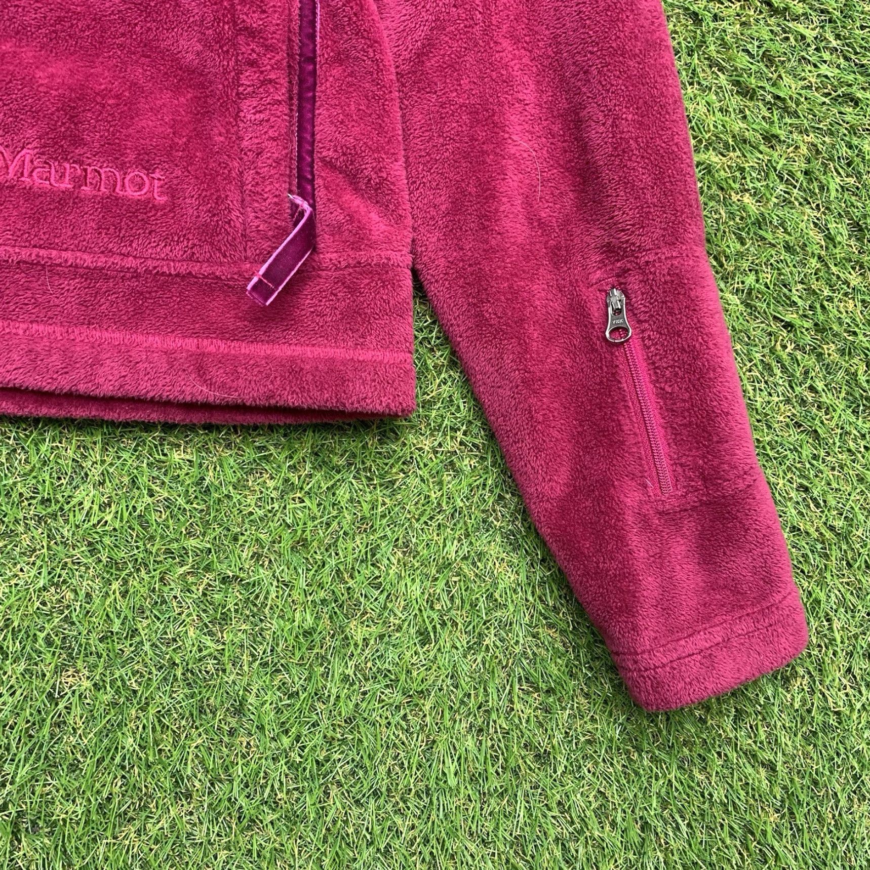 Marmot Marmot Fleece Jacket Womens XS Pink Fuschia Full Zip Outdoor Casual Jacket Womens XS Marmot Fur Trim Sherpa Lining Size XS / US 0-2 / IT 36-38 - 3 Thumbnail