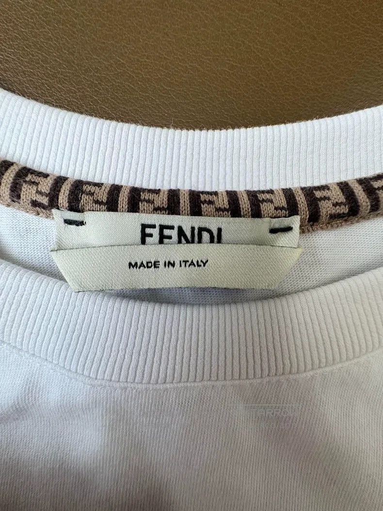 Fendi Fendi Logo White Crew Neck Short Sleeve T-Shirt Size XS / US 0-2 / IT 36-38 - 4 Thumbnail
