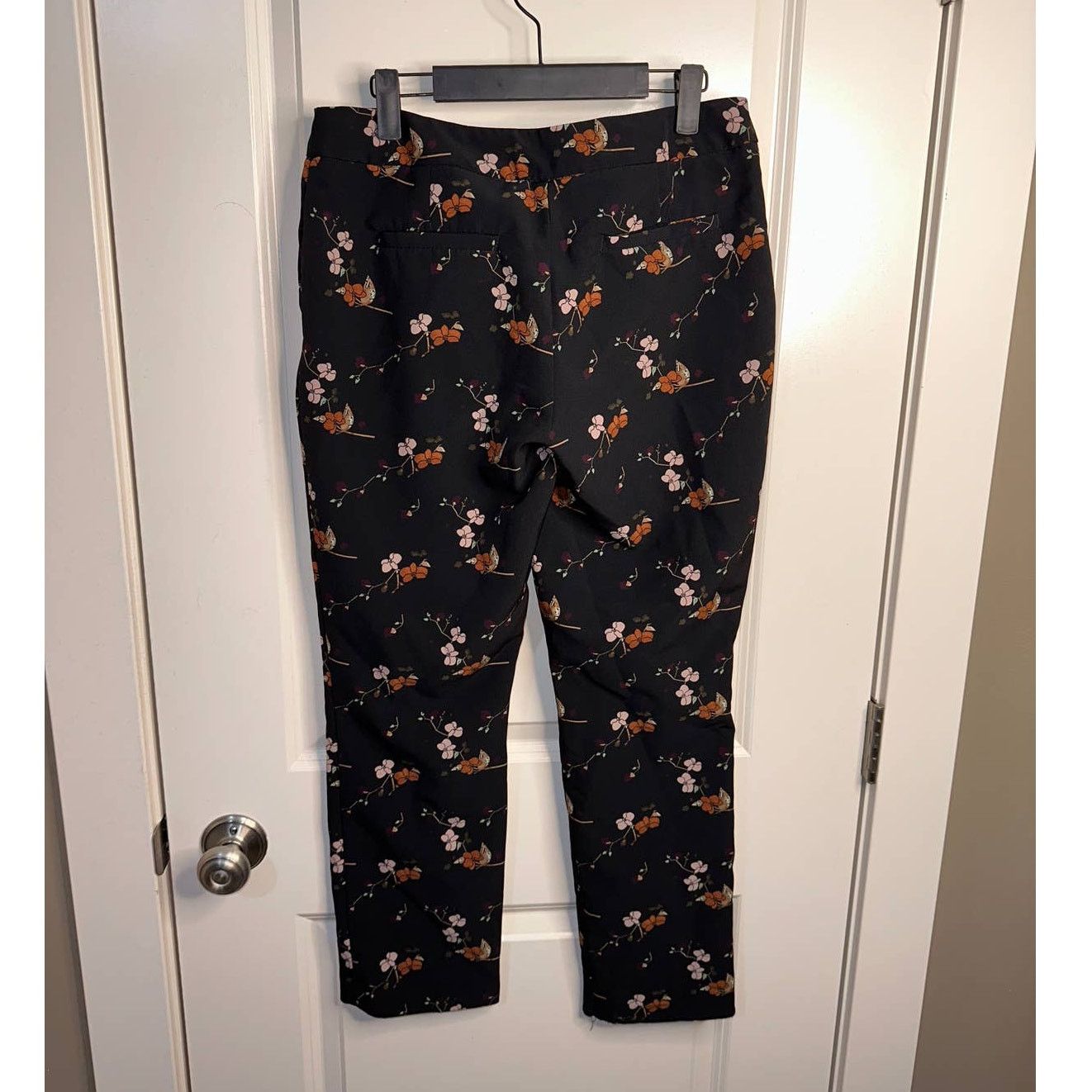 Cynthia Rowley Cynthia Rowley Black Plant Print Dress Pants Size 6 Size 30" / US 8 / IT 44 - 2 Thumbnail