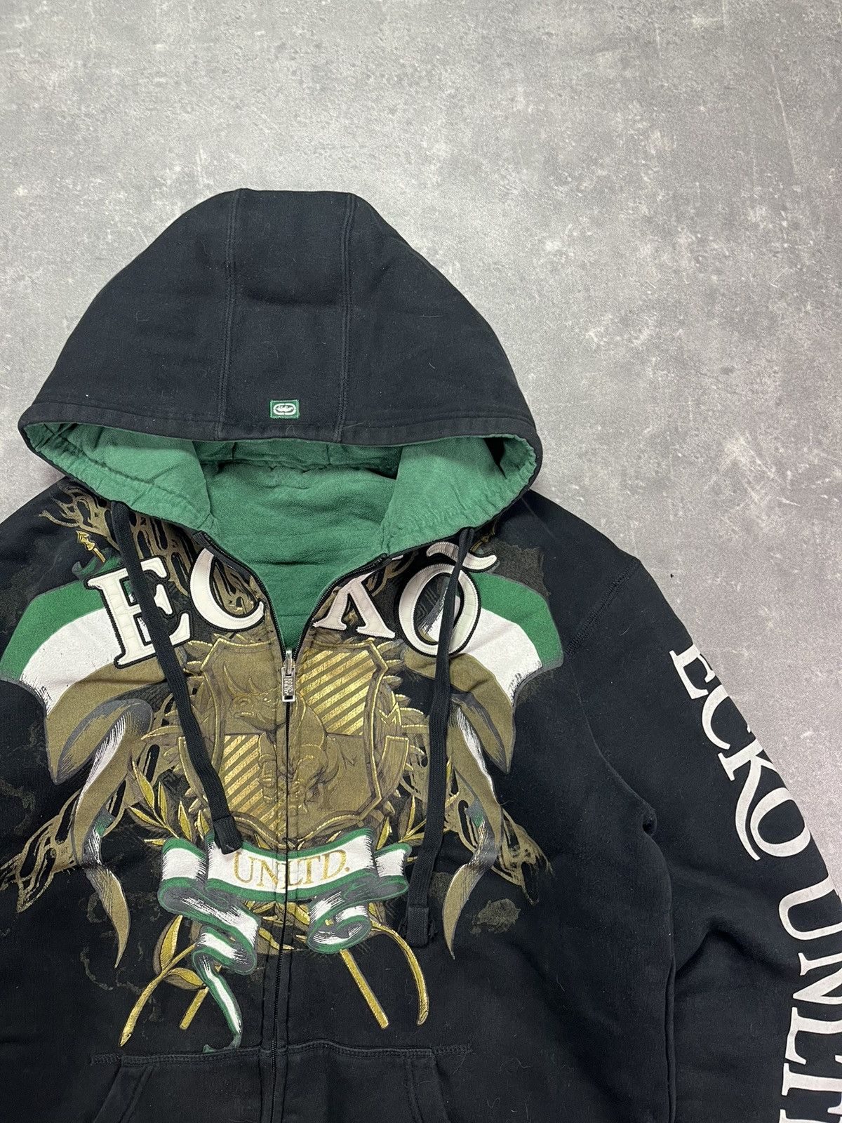 Ecko Unltd. Ecko Unlimited Reversible Printed Heavy Baggy Zip Hoodie M L Size US M / EU 48-50 / 2 - 4 Thumbnail