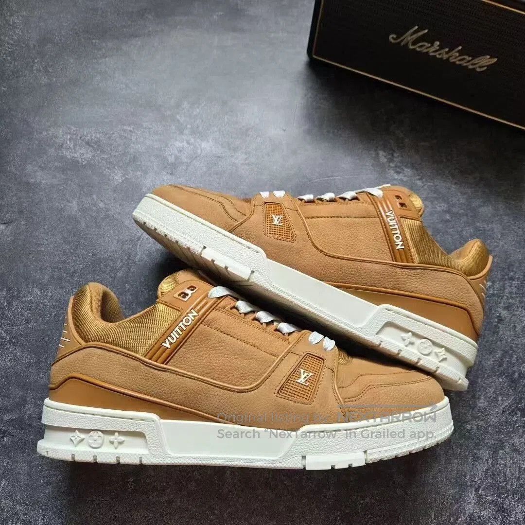 Louis Vuitton louis vuitton lv trainer in brown suede. Size US 8.5 / EU 41-42 - 6 Thumbnail