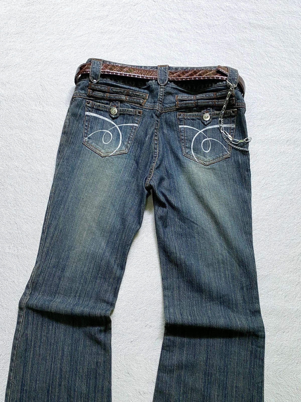 Japanese Brand SICK💰 A.R.C Flared Distresssed Jeans Size US 29 - 6 Thumbnail