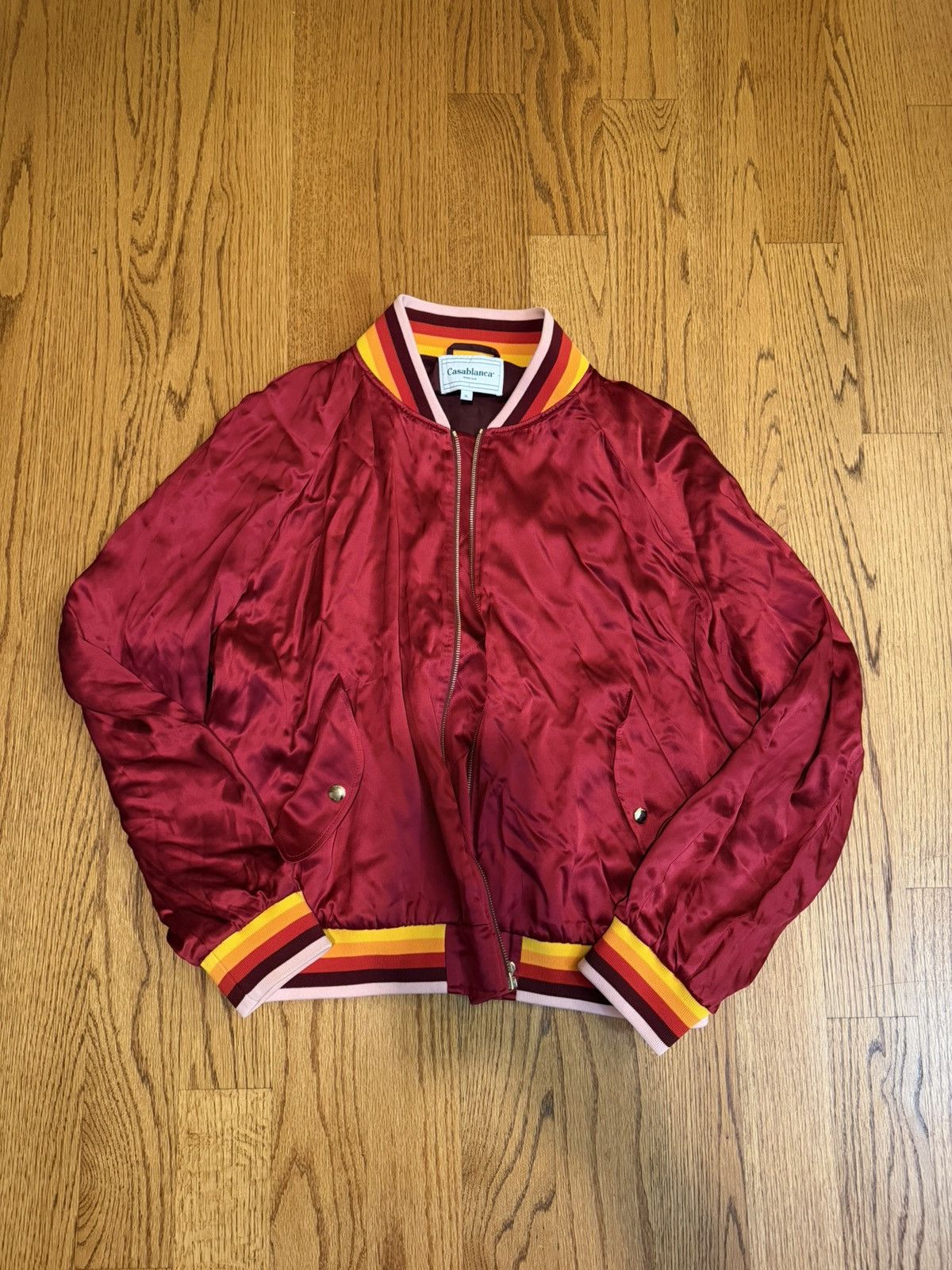Casablanca ****RARE CASABLANCA SATIN BOMBER Size US XL / EU 56 / 4 - 2 Thumbnail