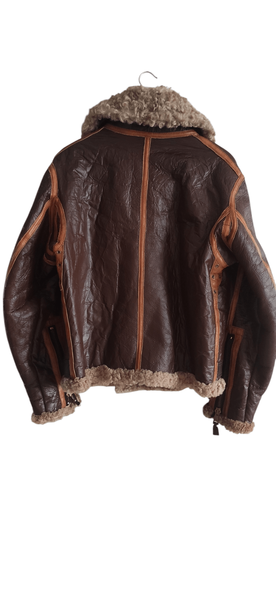 Other Bomber Flying Genuine Sheepskin Leather Fur Jacket Size US L / EU 52-54 / 3 - 2 Thumbnail