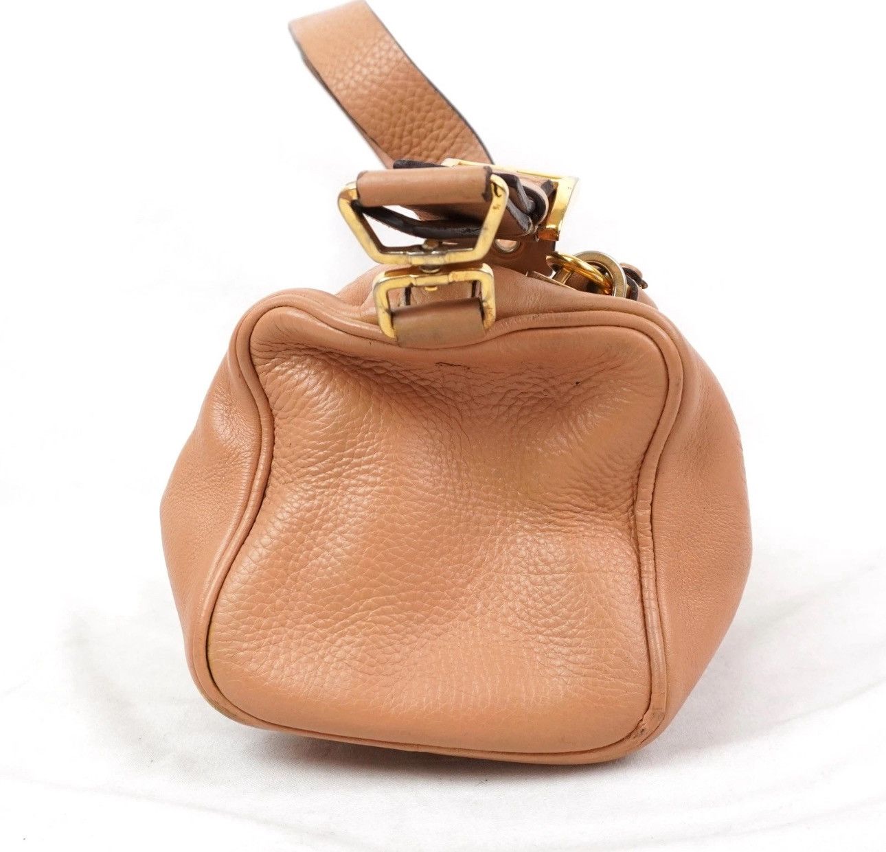 Prada Prada Vitello Daino Gold-Tone Padlock Leather Shoulder Bag Size ONE SIZE - 6 Thumbnail