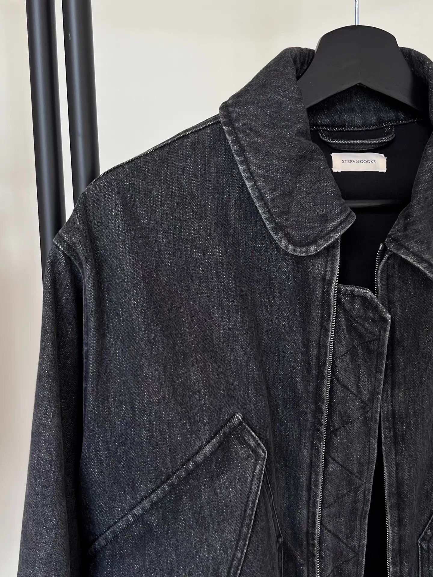 Stefan Cooke Stefan Cooke 22AW Runway Denim Bomber Jacket Q13 Size US L / EU 52-54 / 3 - 4 Thumbnail
