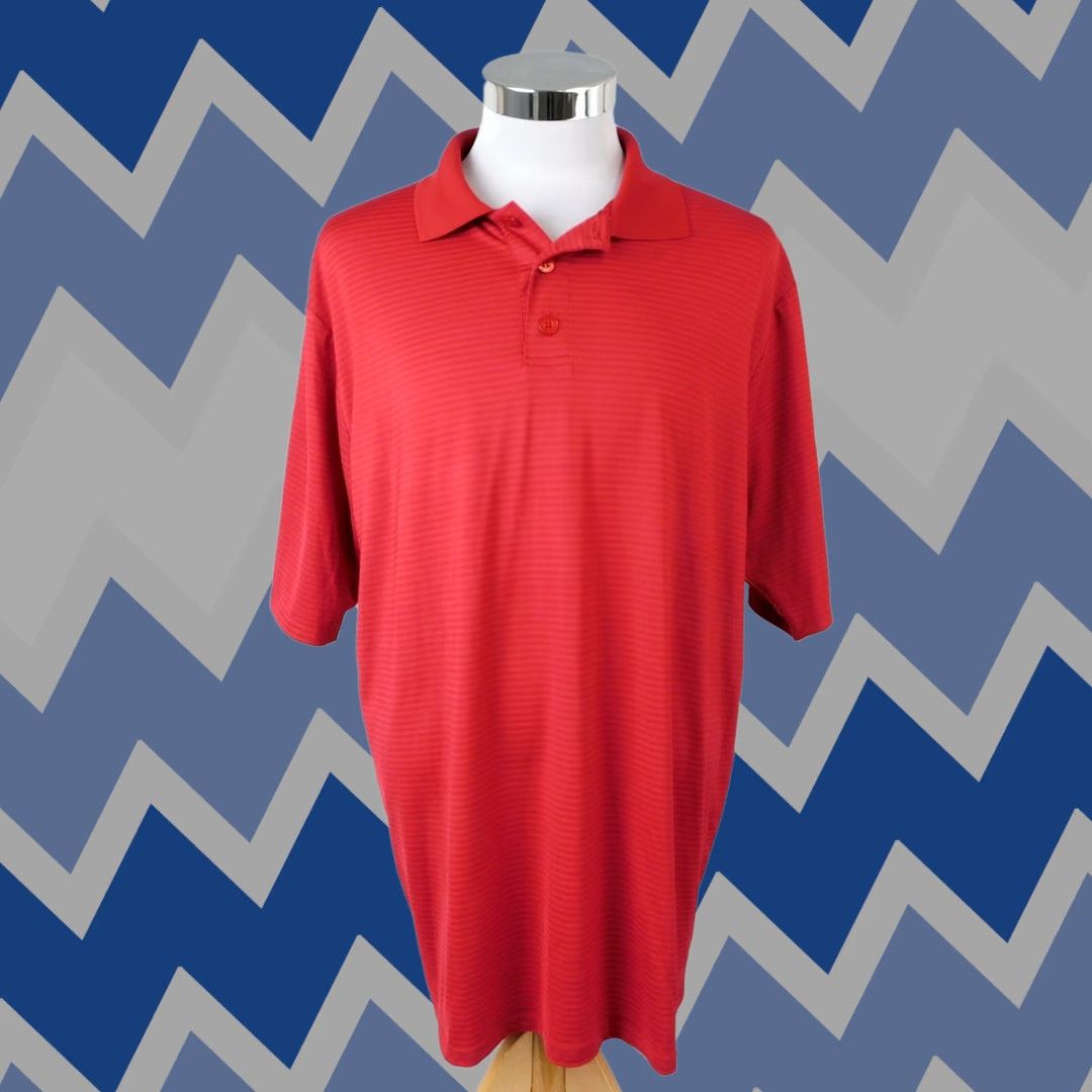 Vintage Rawlings Men's Polo Baseball Shirt Red L Short Sleeve Crew Neck Logo Sports Shirt Men Regular Fit Size US L / EU 52-54 / 3 - 1 Thumbnail