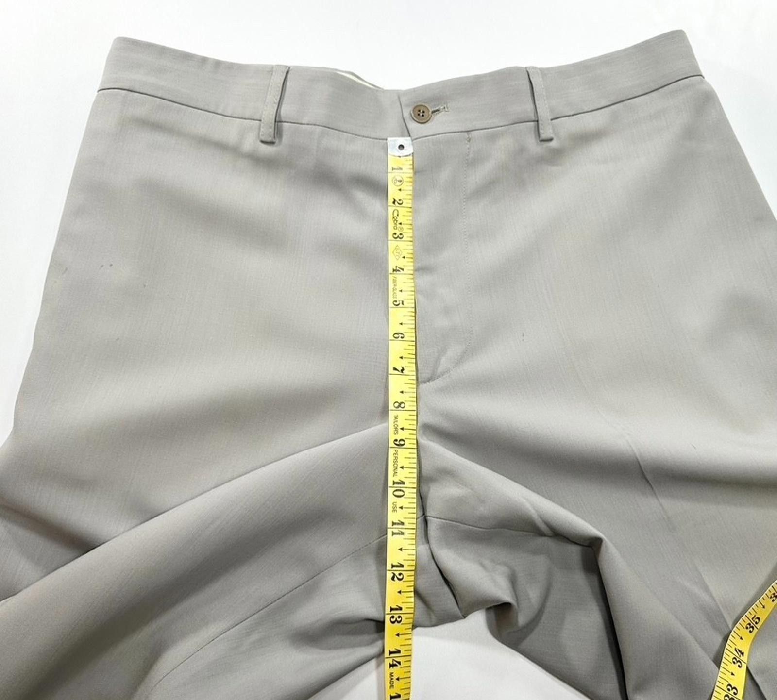Hugo Boss Hugo Boss Vasarely Flat Virgin Wool Dress Pants Gray 38/30 Size US 38 / EU 54 - 4 Thumbnail