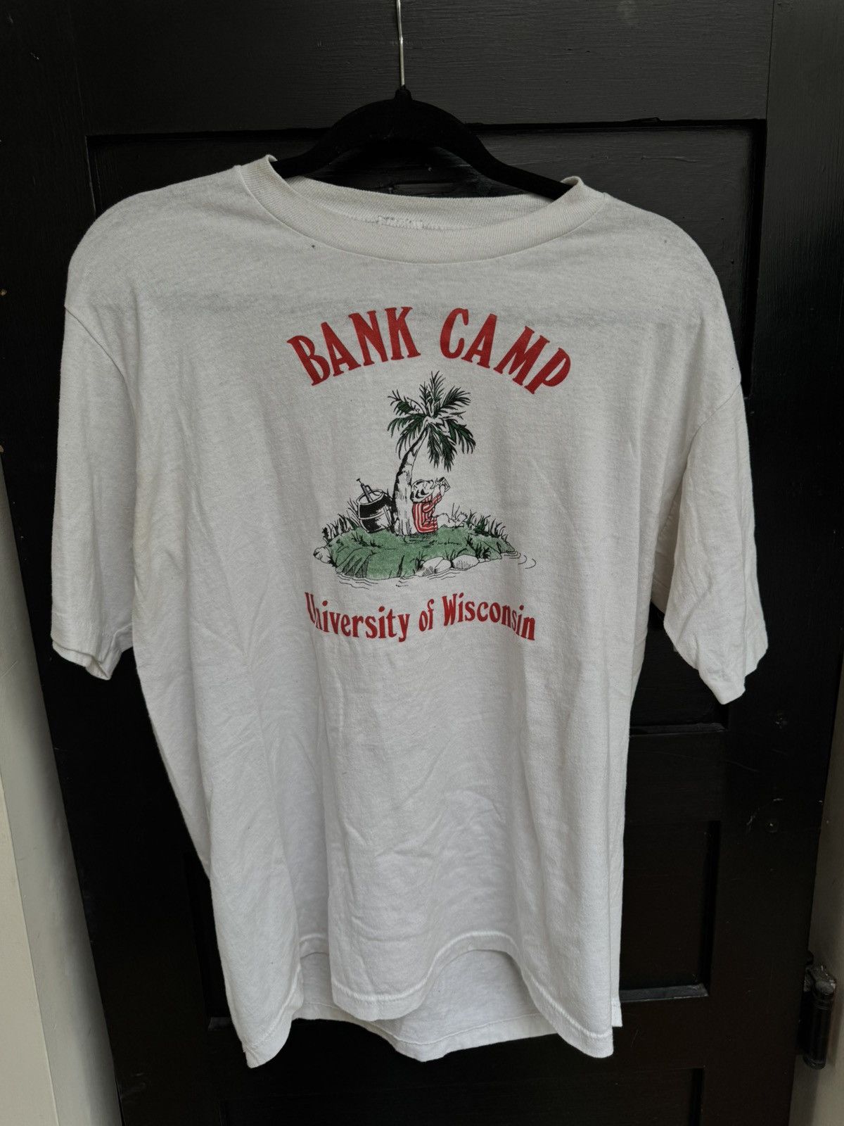 Vintage Vintage Wisconsin Bank Camp Tee Size US XL / EU 56 / 4 - 1 Thumbnail