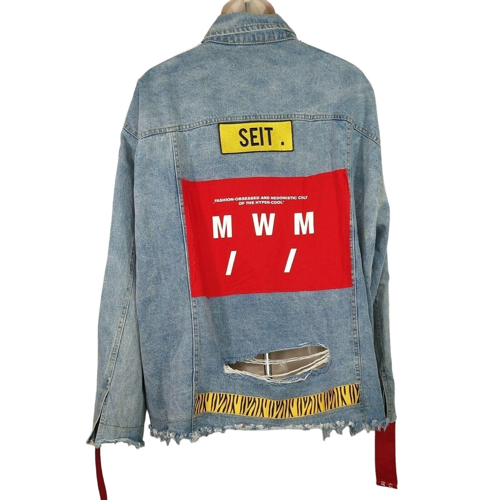 Other Mod Wave Movement Denim Jean Jacket Button Up Men Size XL Size US XL / EU 56 / 4 - 8 Thumbnail