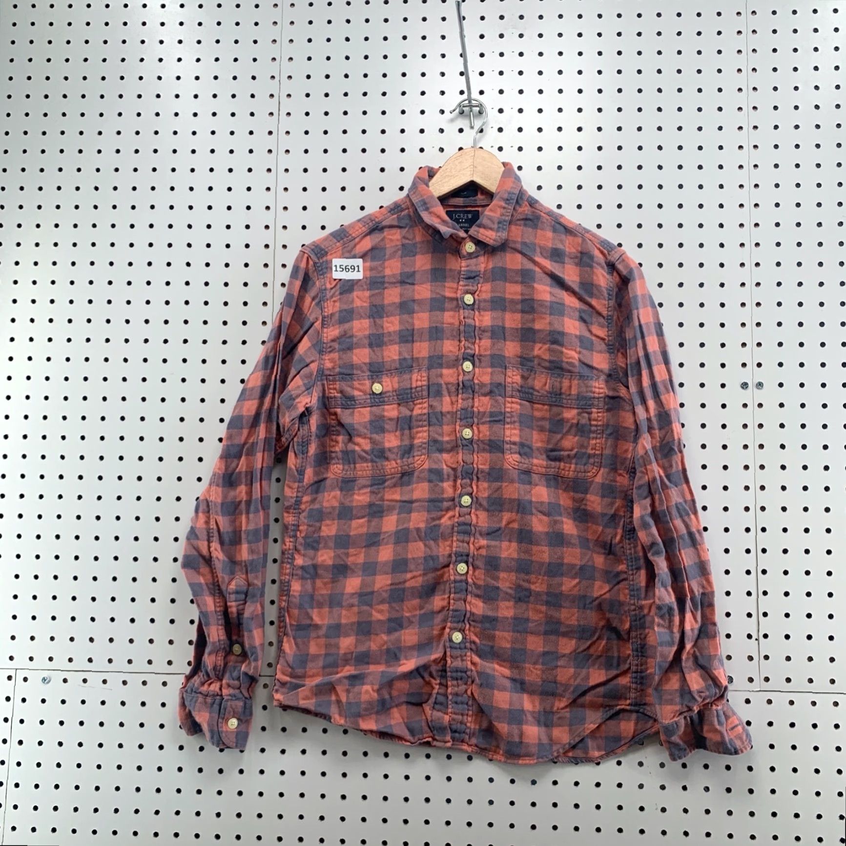 J.Crew VINTAGE J.CREW Flannel Shirt Men Small Pink Blue Plaid Long Sleeve Preppy Size US S / EU 44-46 / 1 - 5 Thumbnail