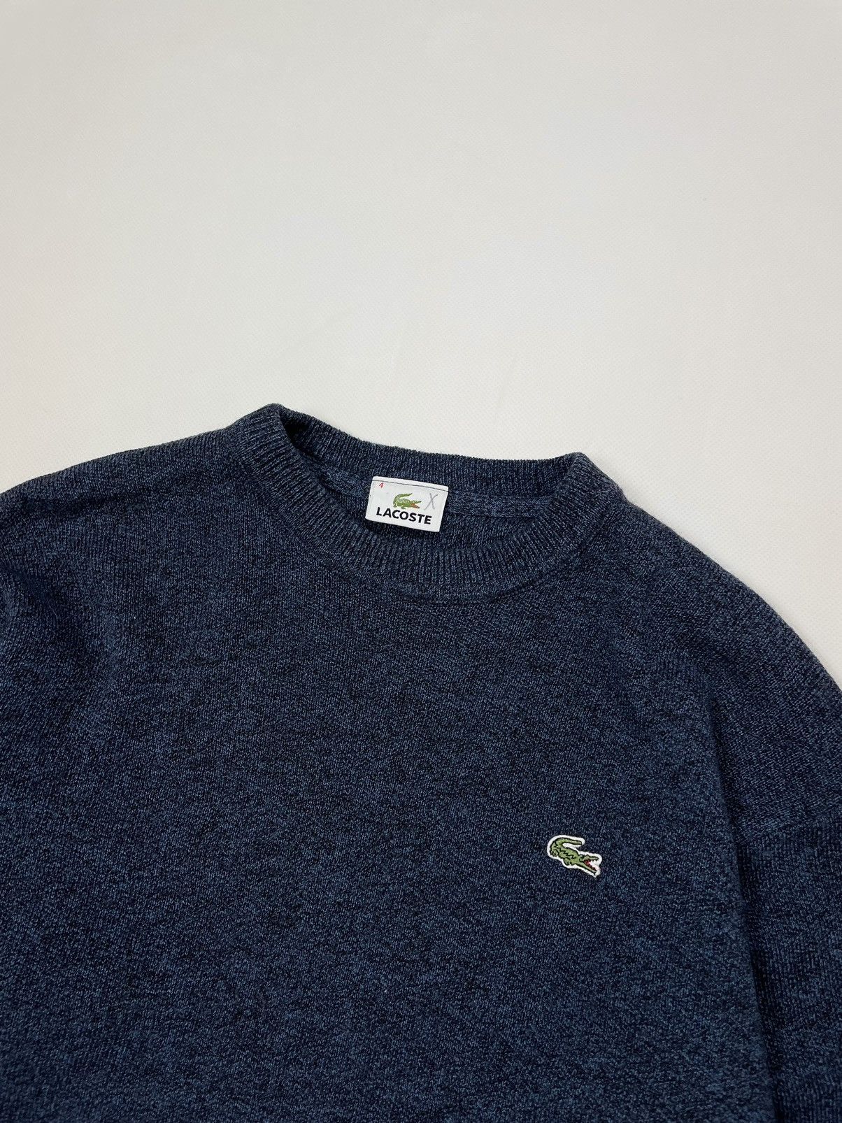 Lacoste Lacoste 🐊 Vintage blue knitted wool sweater Size US S / EU 44-46 / 1 - 3 Thumbnail