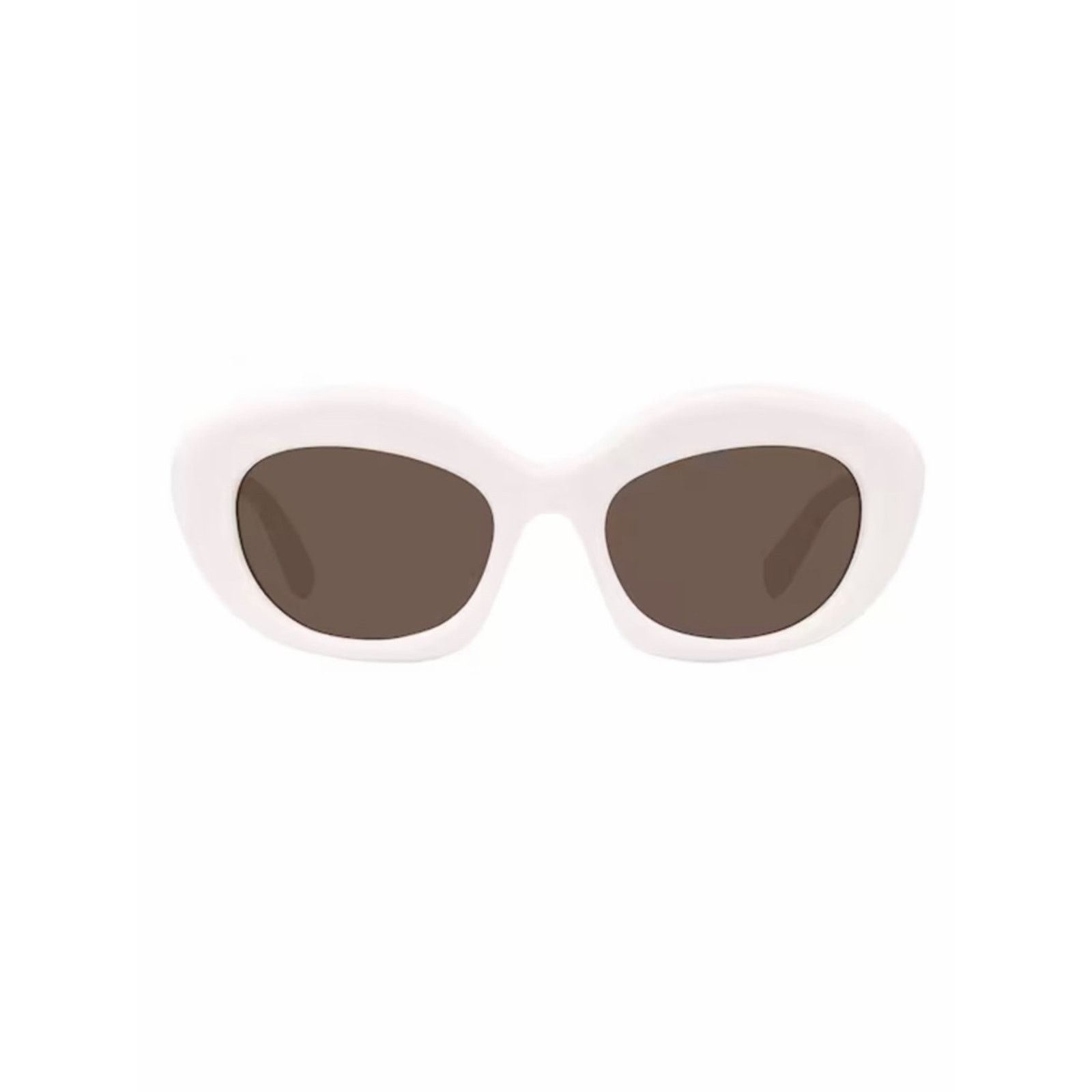 Loewe New! Loewe LW40153I 25E White Sunglasses with Brown Lenses Size ONE SIZE - 2 Thumbnail