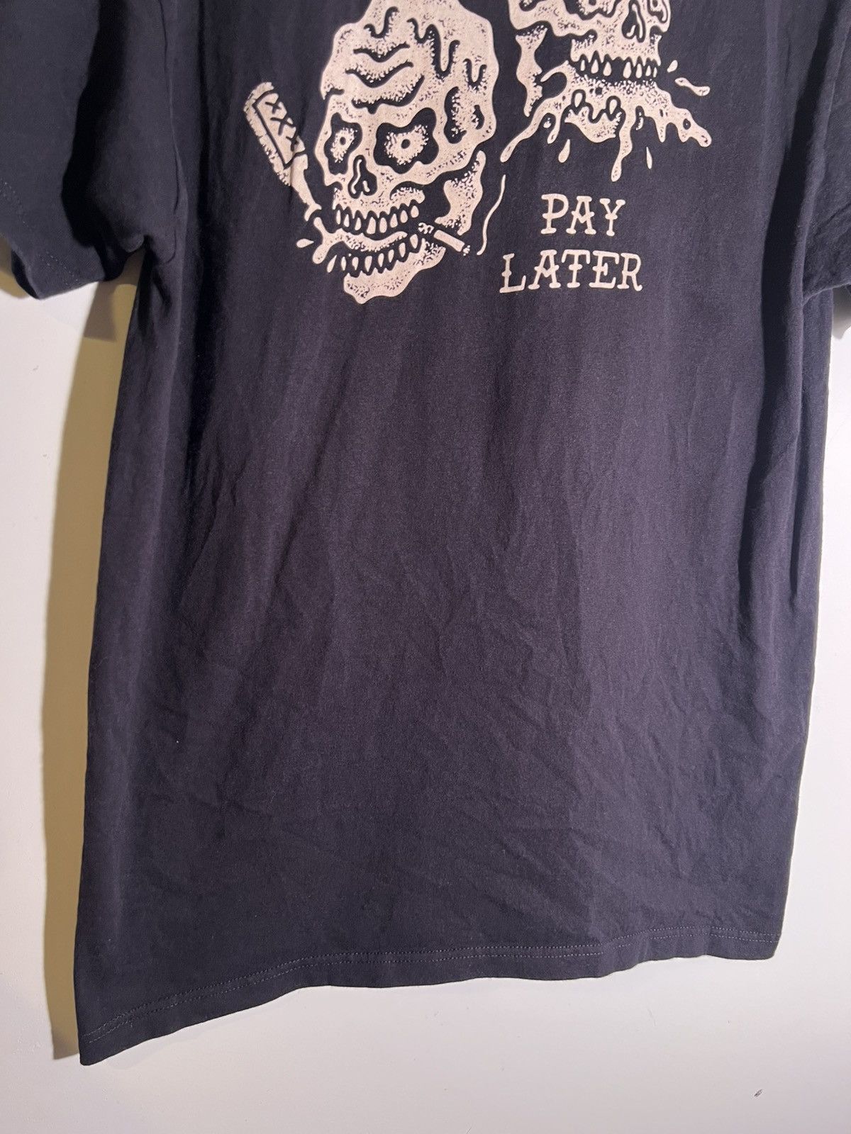 Vintage Y2K 2000’s Style Play Now Play Later Skulls Goth Retro Shirt Size US L / EU 52-54 / 3 - 4 Thumbnail