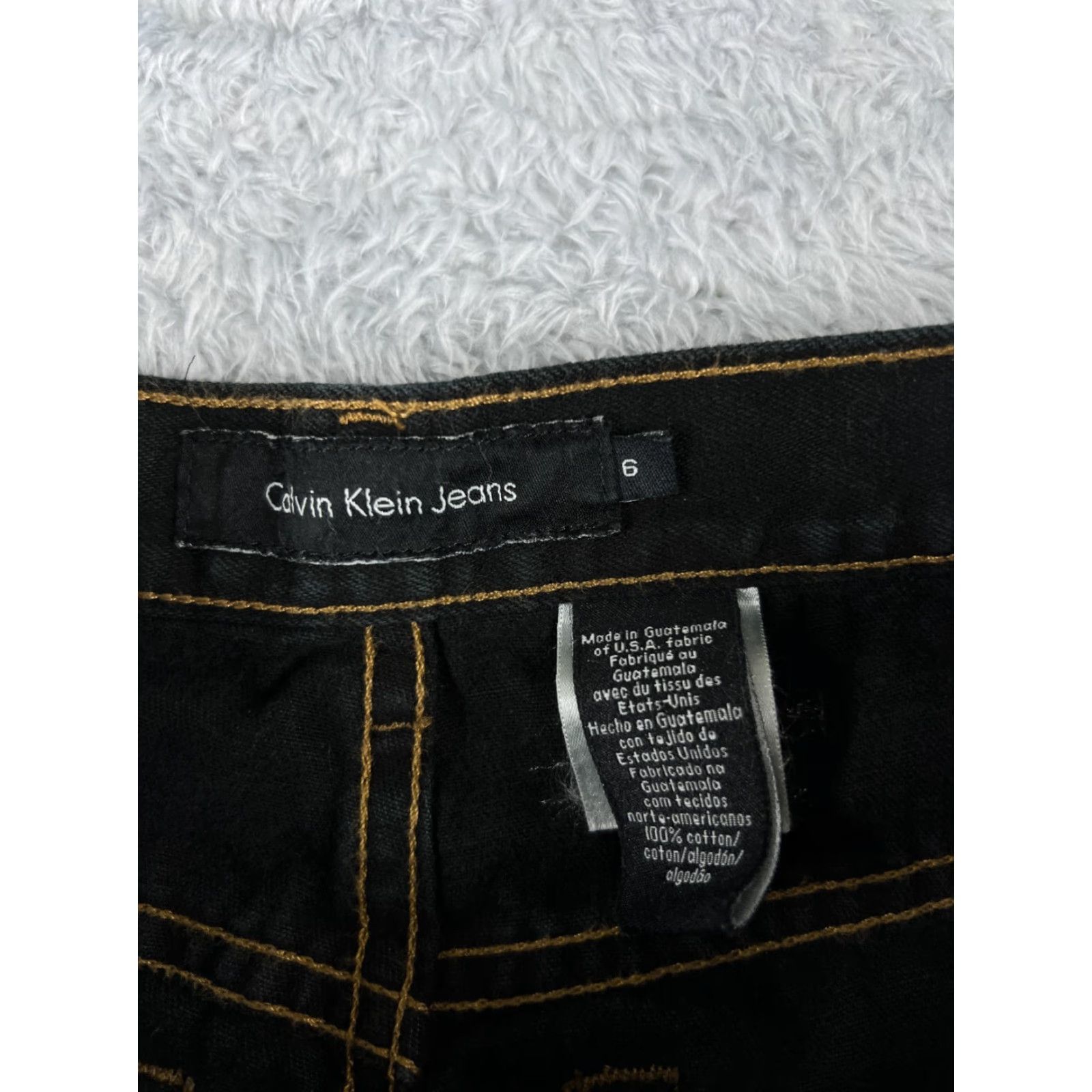 Calvin Klein Calvin Klein Black Bootcut Jeans Women 6 Mid Rise Denim 26x30 Stretch Regular Fit Size 28" / US 6 / IT 42 - 6 Thumbnail