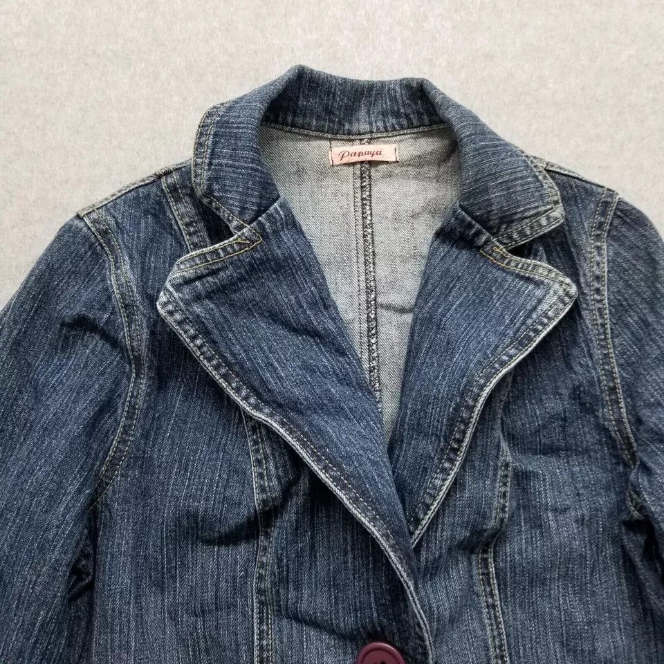 Other Papaya Jacket Womens Medium Blue Denim Pockets Casual Size M / US 6-8 / IT 42-44 - 3 Thumbnail