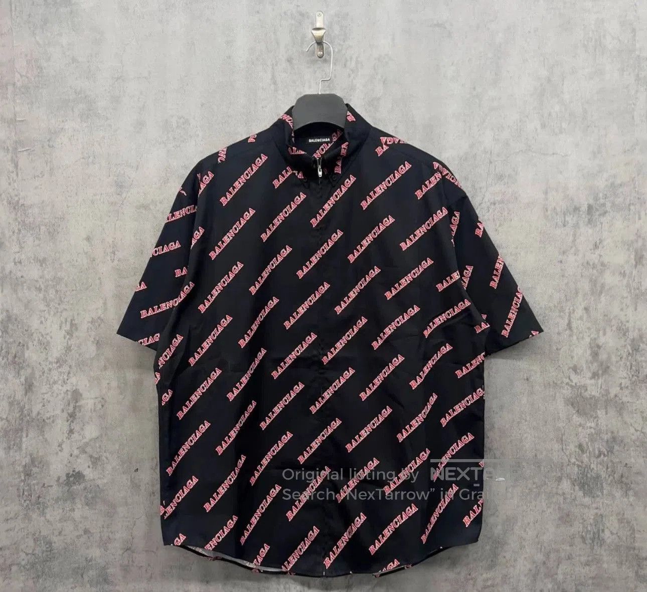 Balenciaga Balenciaga Logo Zip Short Sleeve Shirt. Size US M / EU 48-50 / 2 - 1 Thumbnail