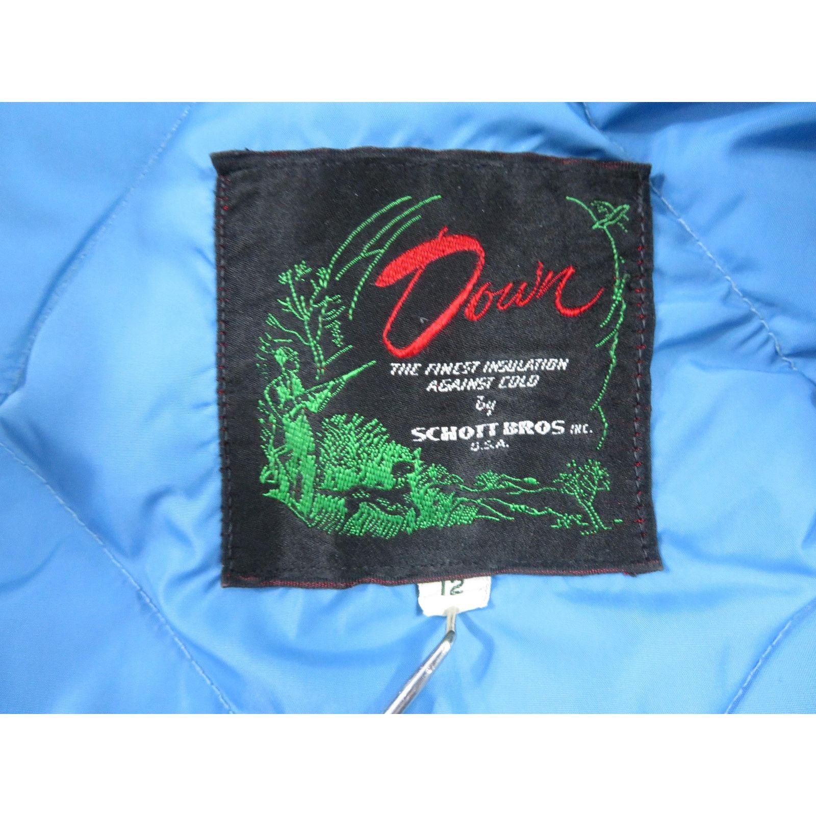 Schott Schott Bros Goose Down Puffer Blue Jacket Womens Sz 12 1970s Size XL / US 12-14 / IT 48-50 - 4 Thumbnail
