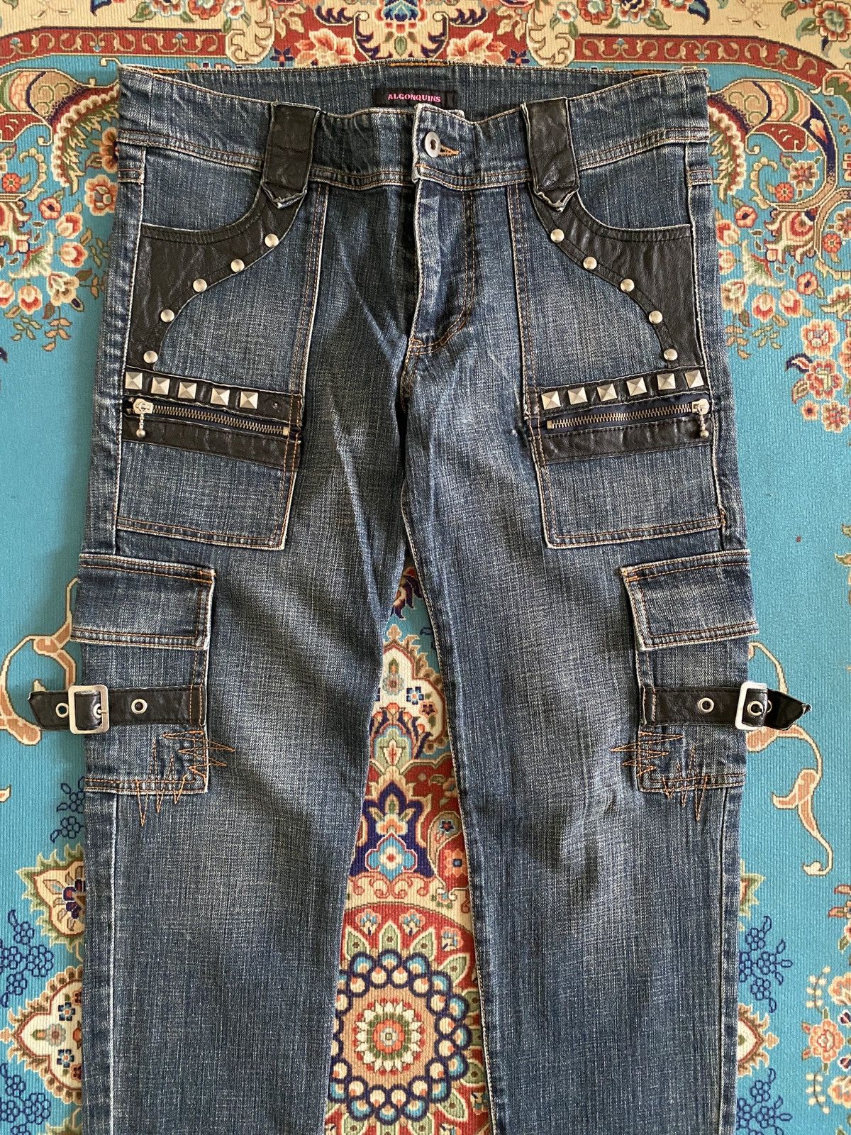 Japanese Brand × Seditionaries Japanese Brand Algonquins Multipocket Studded Punk Denim Size US 32 / EU 48 - 4 Thumbnail
