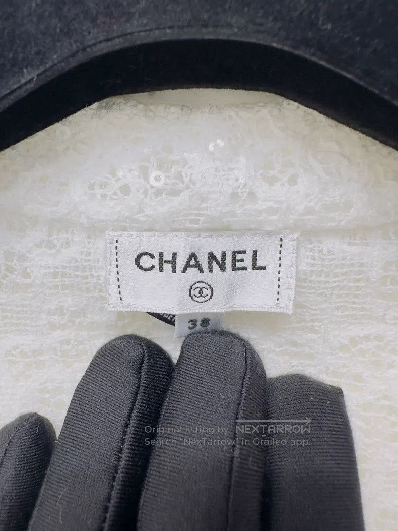 Chanel Chanel 24 spring and summer beautiful white sequin camelia Size XS / US 0-2 / IT 36-38 - 3 Thumbnail