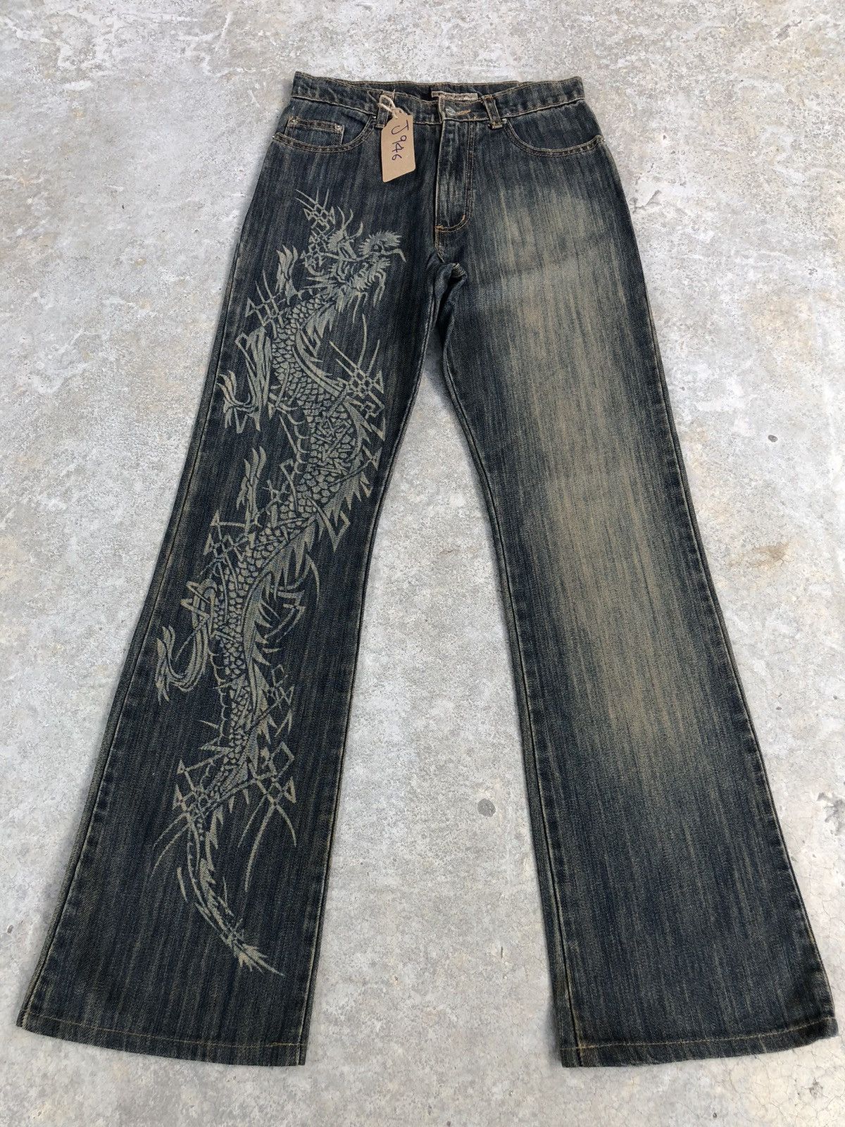 Japanese Brand Krush Flared Jeans Distressed Jeans Size US 28 / EU 44 - 1 Thumbnail