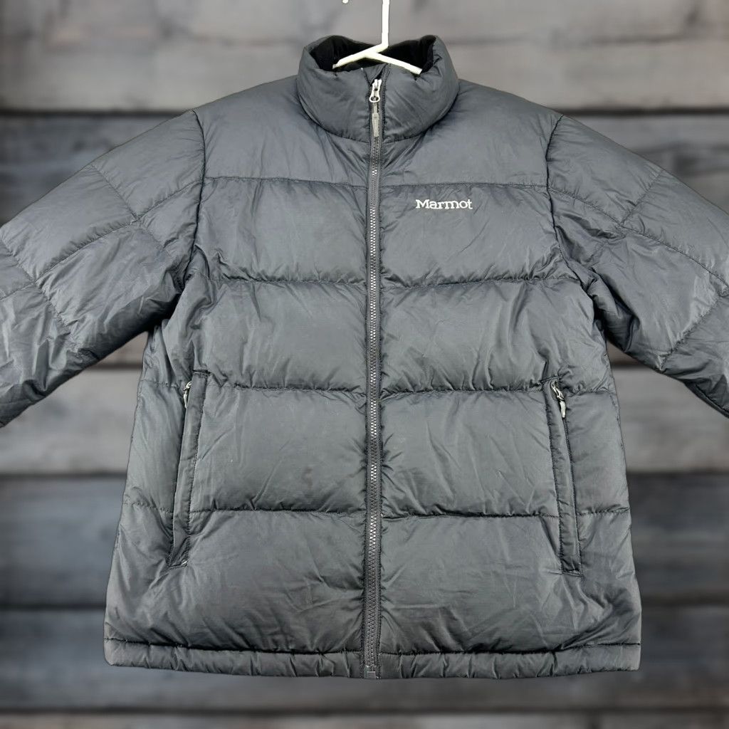 Marmot Marmot Mens Jacket Jacket Puffer Gray 90s Down Full Zip Marmot Logo Quilted Stand-Up Collar Regular Size S Chest 40 Vintage No Size US S / EU 44-46 / 1 - 1 Thumbnail