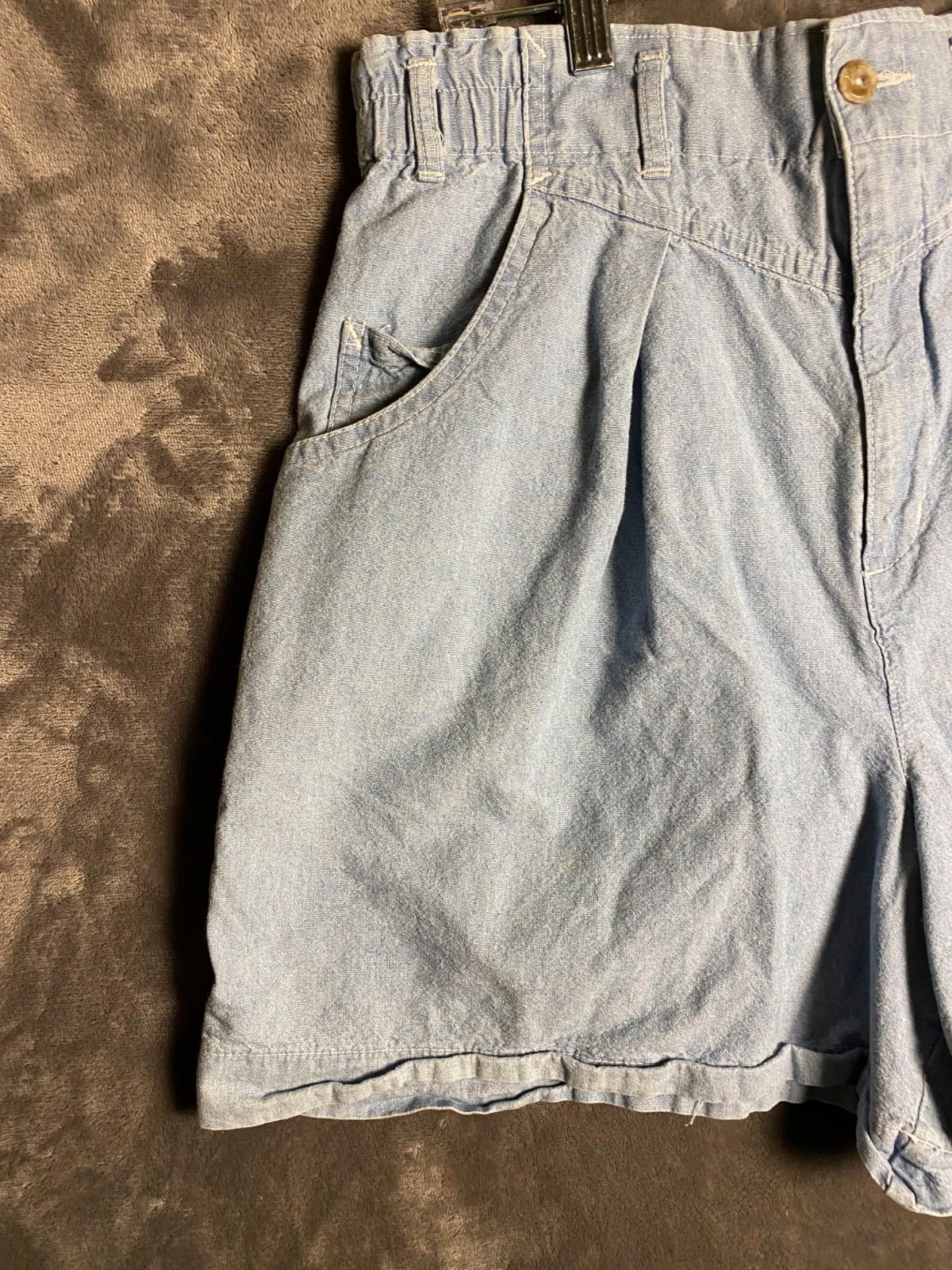 Dockers 90s Dockers Denim Mom Shorts Sz 12 Pleated Y2K High Rise B15 Size 34" / US 12 / IT 48 - 3 Thumbnail
