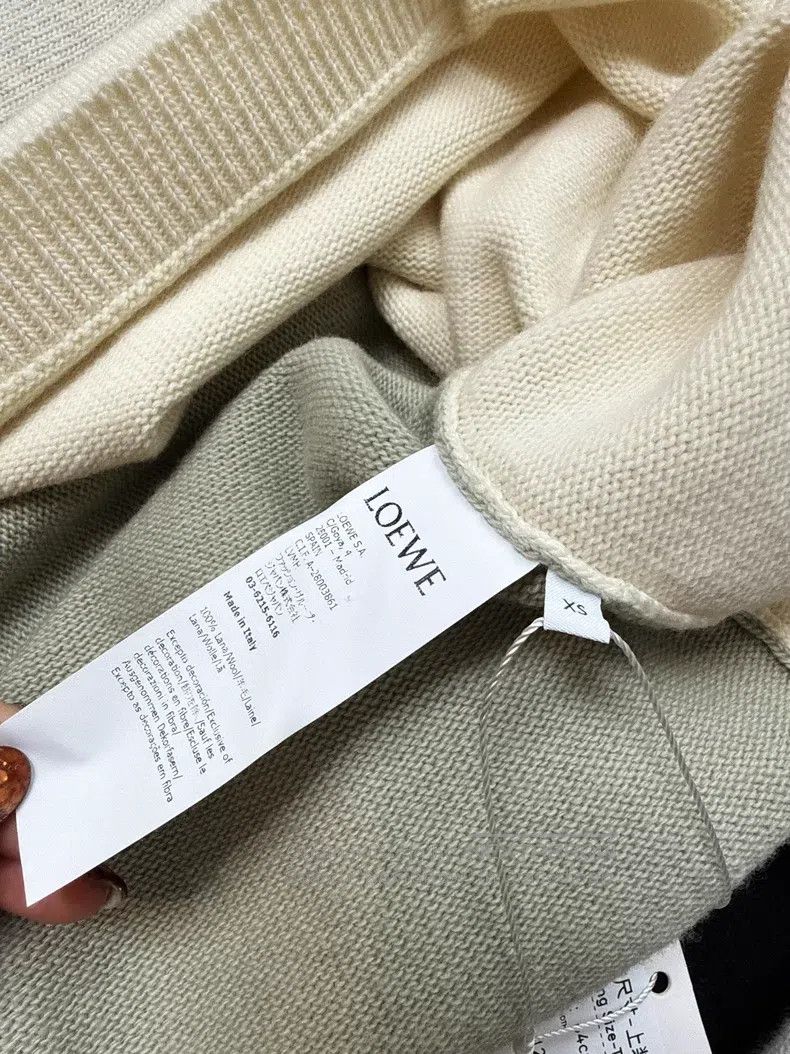 Loewe Loewe Cream Yellow and Pink Green Color Block Wool Pocket Size XS / US 0-2 / IT 36-38 - 6 Thumbnail