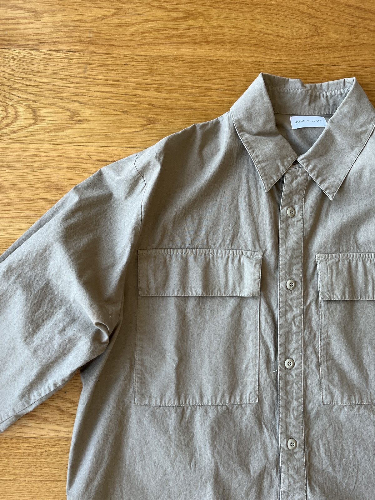 John Elliott Cotton Himalayan Work Shirt - Tan - Size 1 (Small) Size US S / EU 44-46 / 1 - 4 Thumbnail