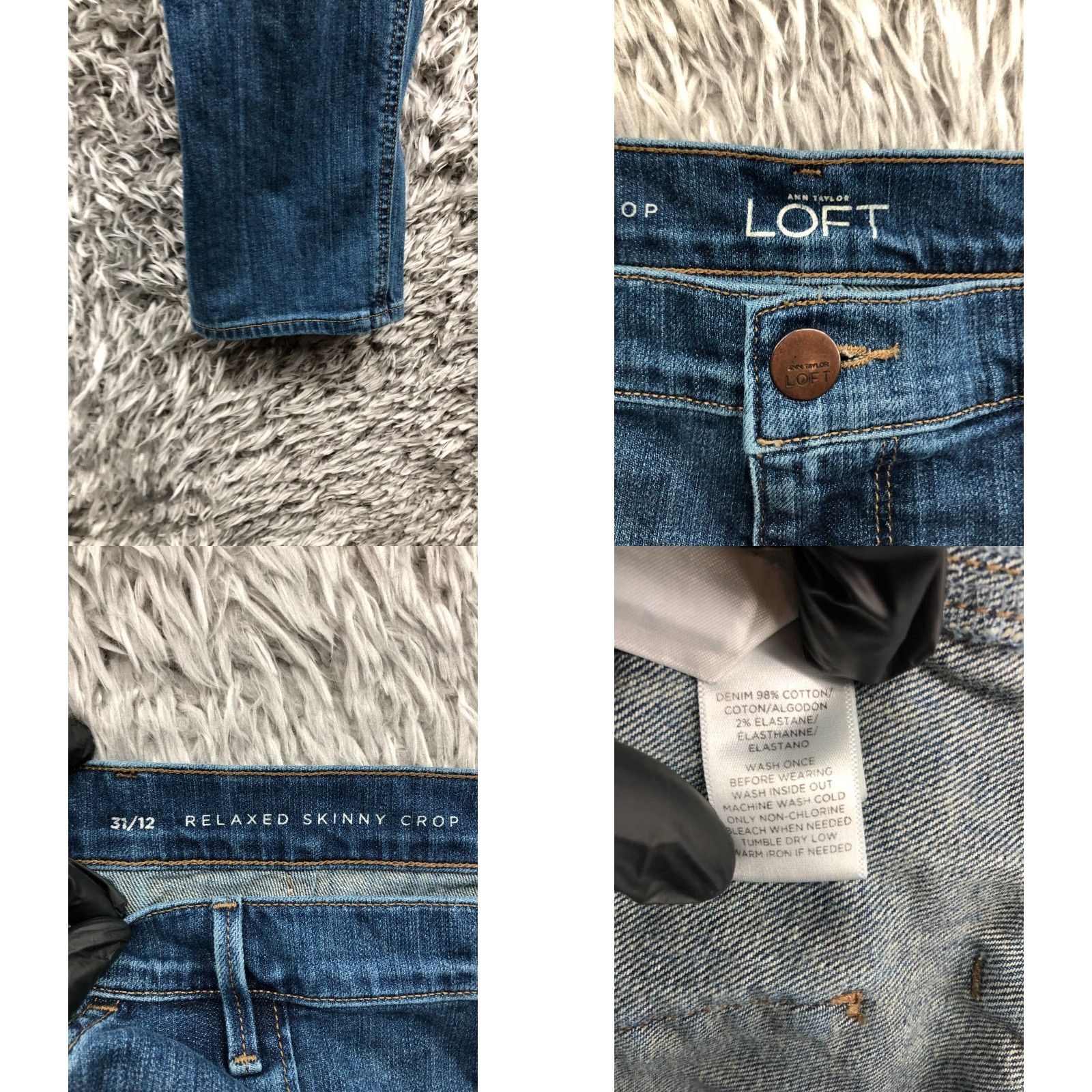 Loft Ann Taylor Loft Jeans Womens Size 12 Relaxed Skinny Crop Medium Wash Blue Size 34" / US 12 / IT 48 - 8 Thumbnail
